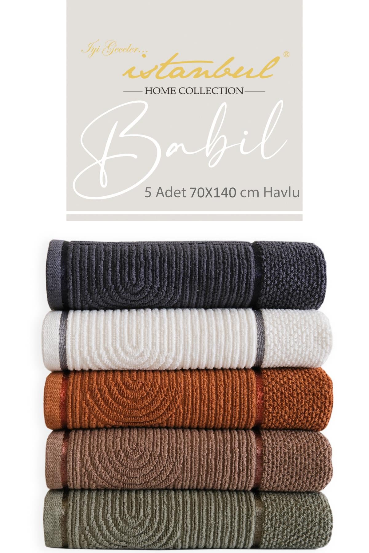 Babil 70x140 cm 5'li Havlu Seti