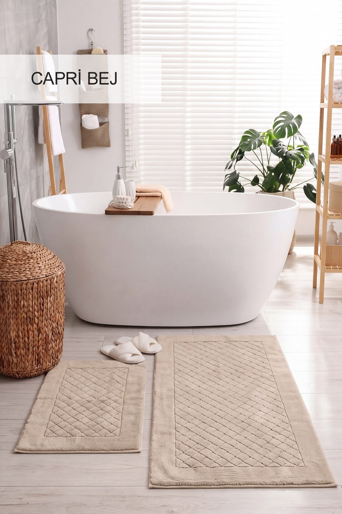 Capri Bej - 40x60-60x100 Paspas Set