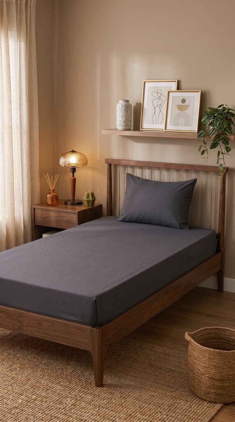 İgi Ranforce Fitted Çarşaf Set - 100x200 cm - Antra