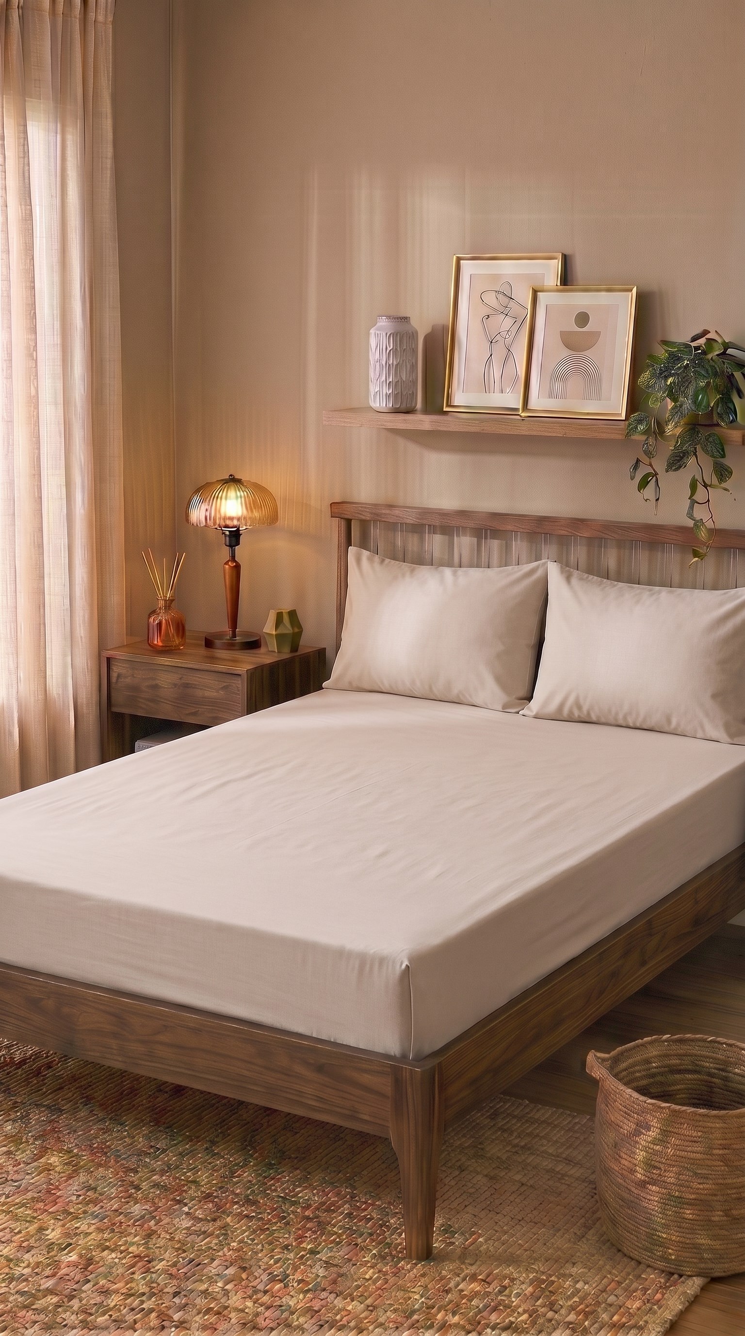 İgi Ranforce Fitted Çarşaf Set - 180x200 cm - Açık Bej
