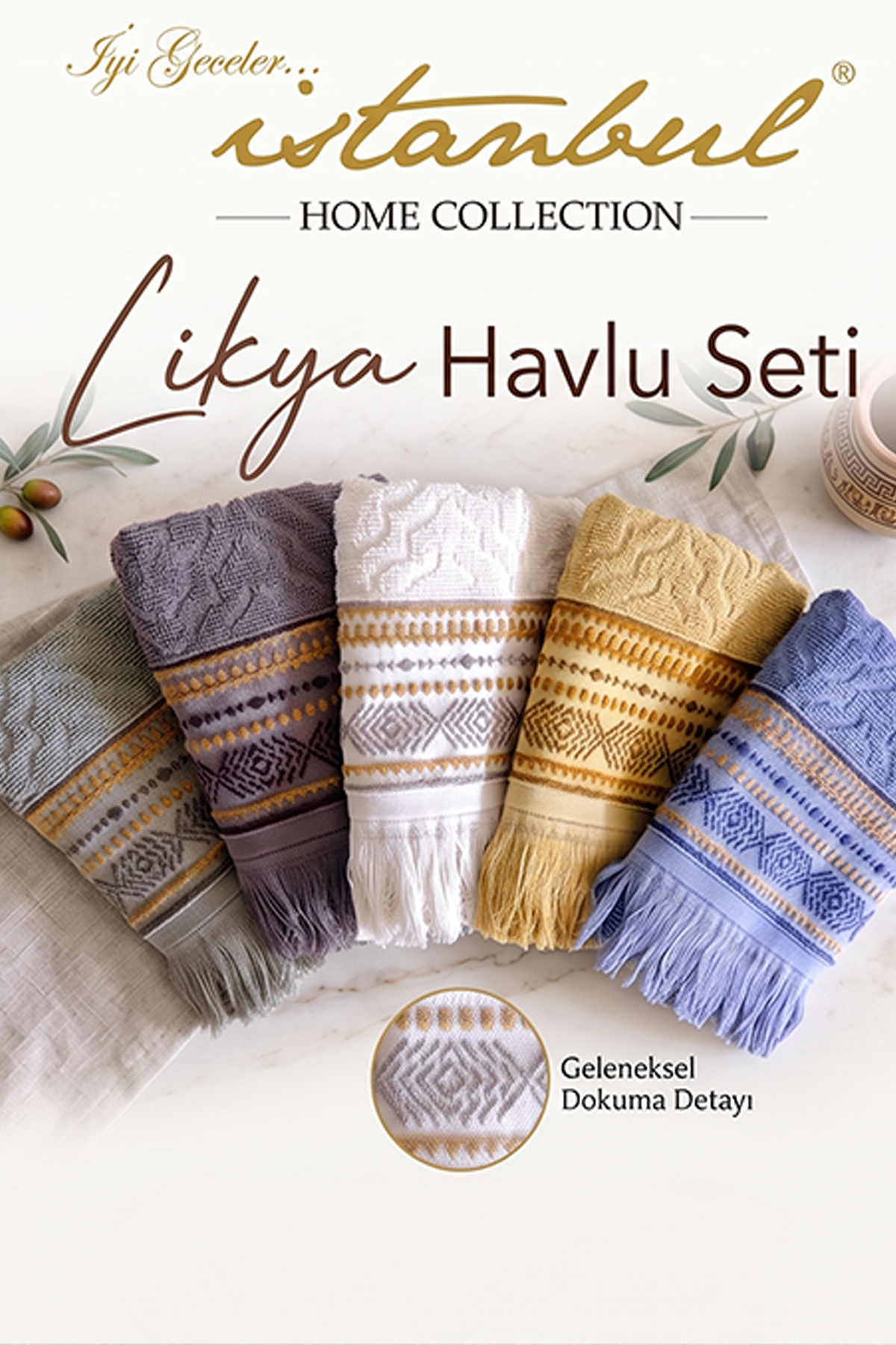 Likya 30x50 5'li Havlu Seti