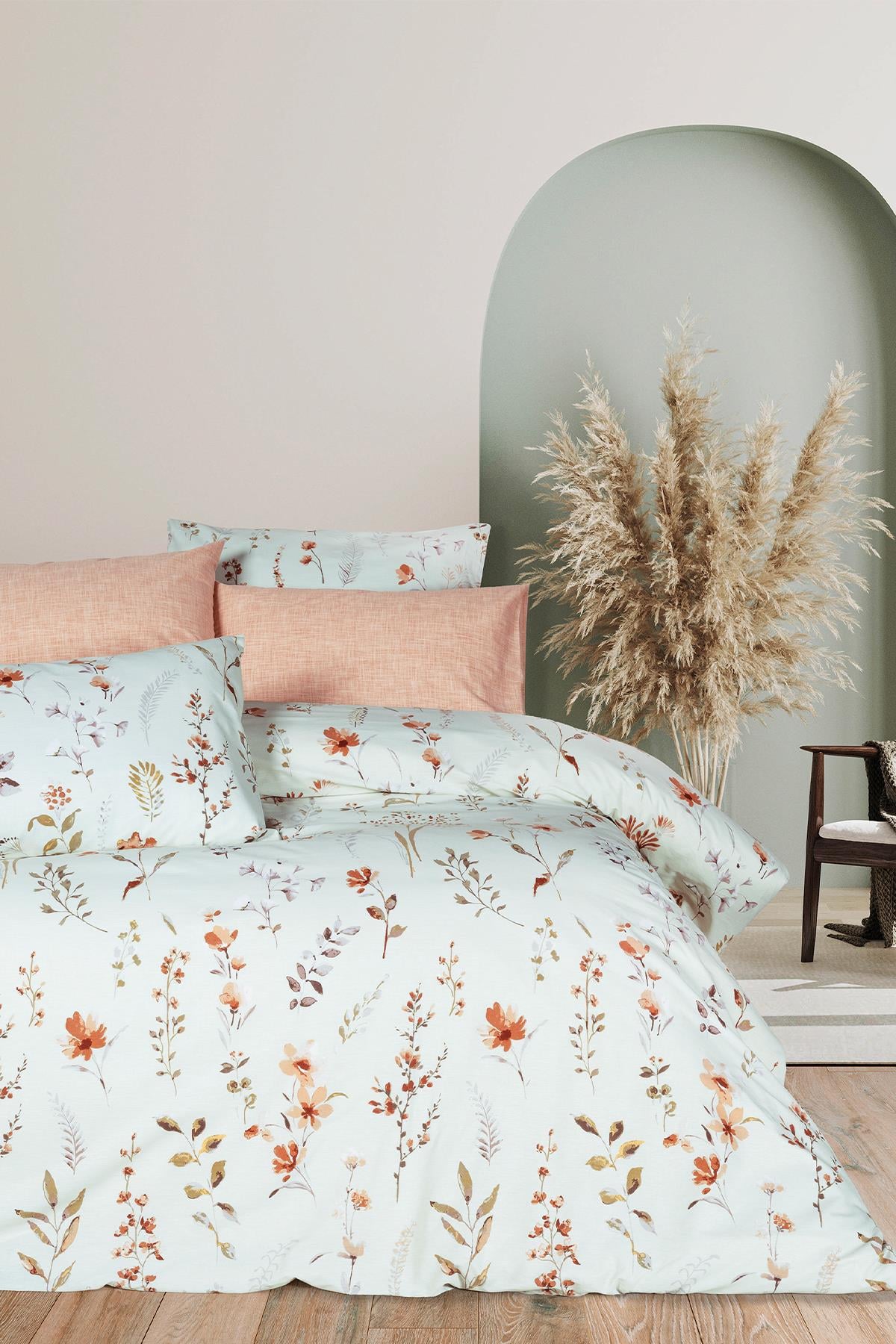 Ranforce Çift Kişilik Nevresim Takımı Kenzo Yeşil