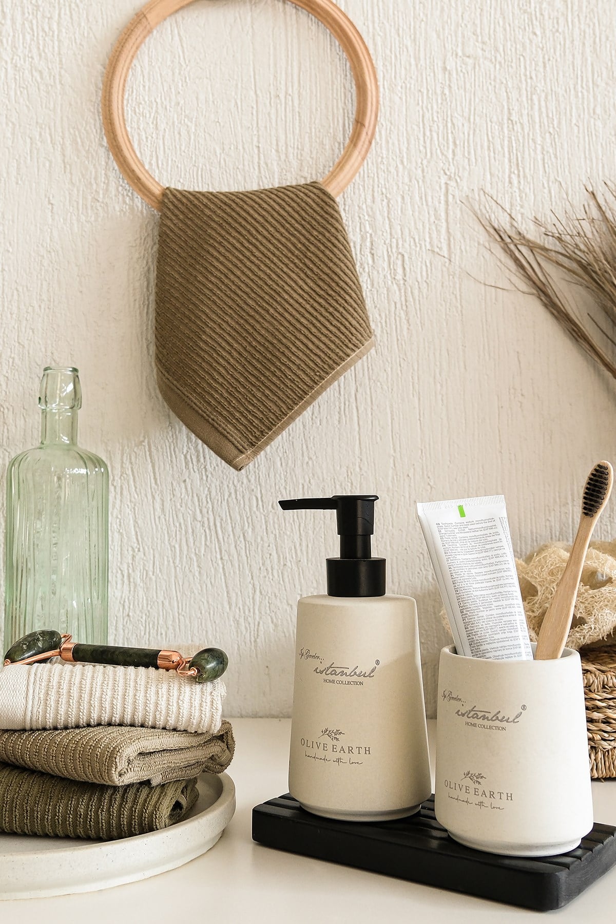 Selection Banyo Seti Olive Earth