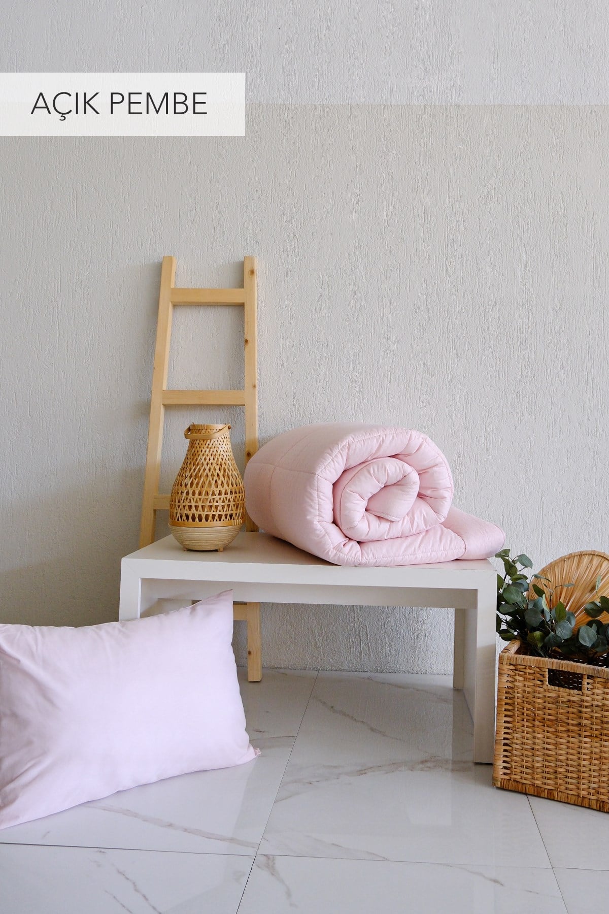 Solit Tek Kişilik Yorgan 155x215 cm - Açık Pembe