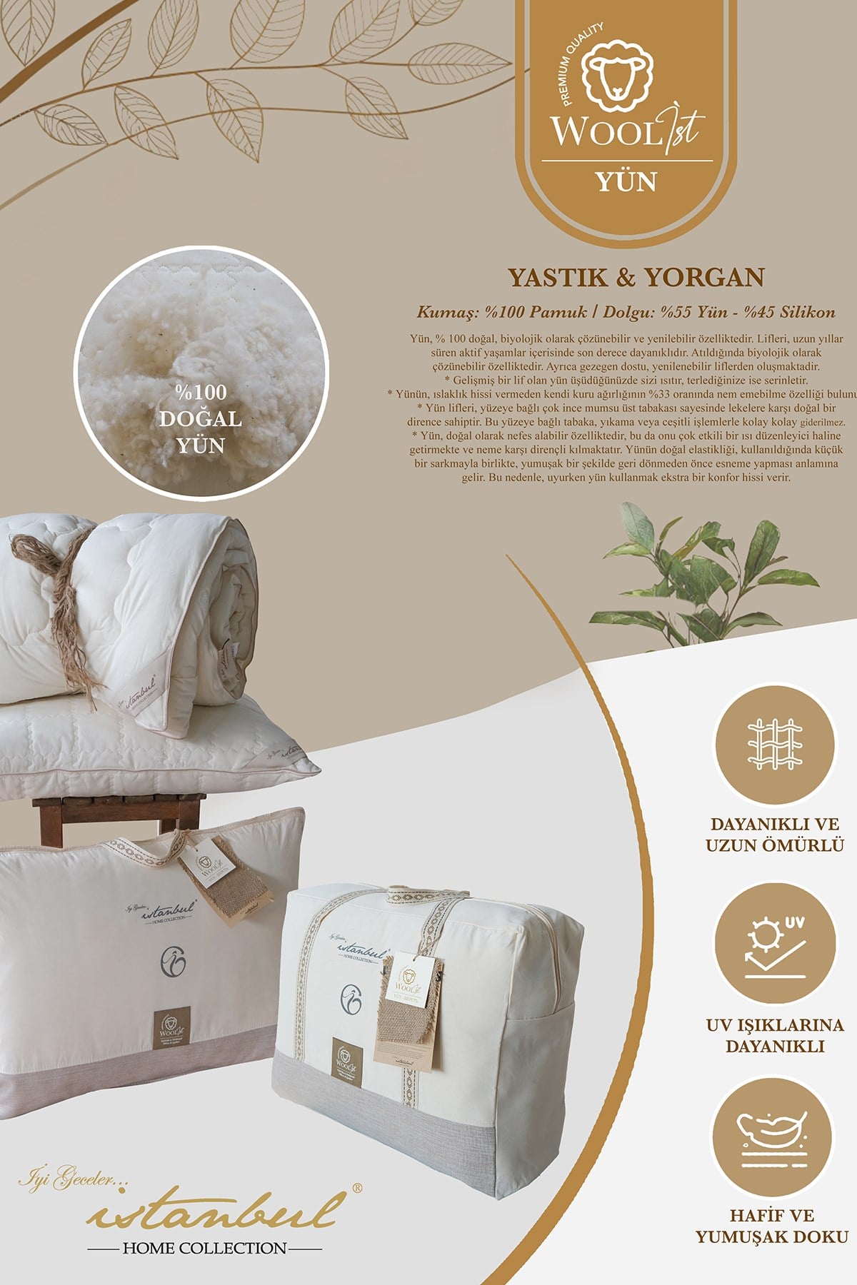 Yün Çift Kişilik Yorgan