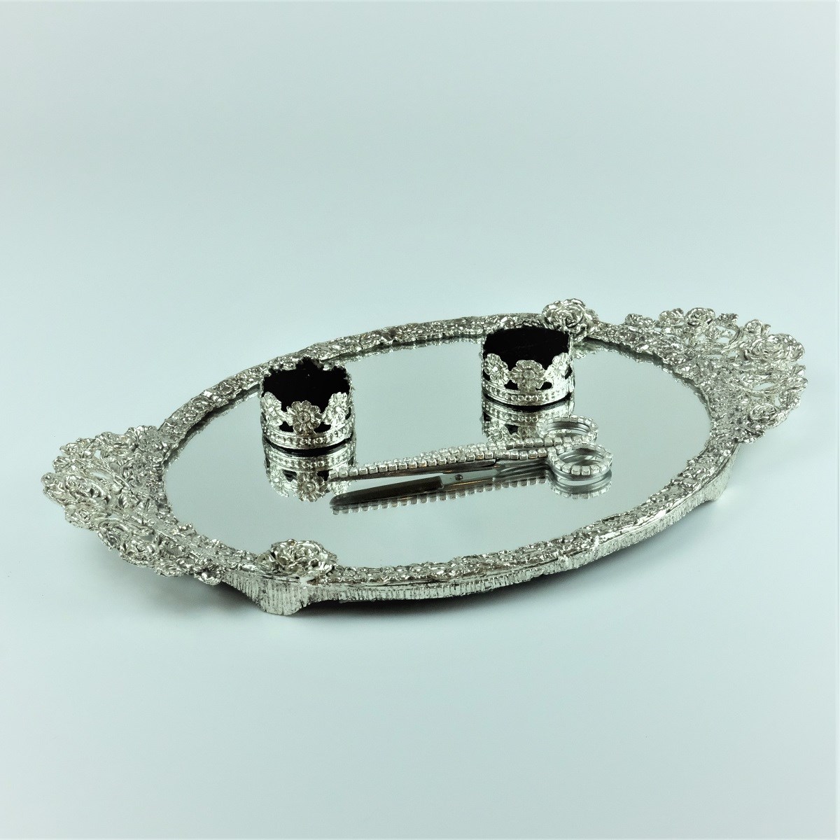 Cemile Söz-Nişan Seti Oval Döküm Silver