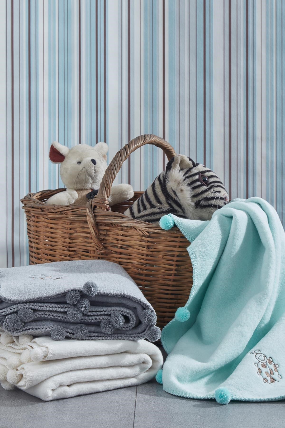 Eco Cotton Aba Battaniye Gri