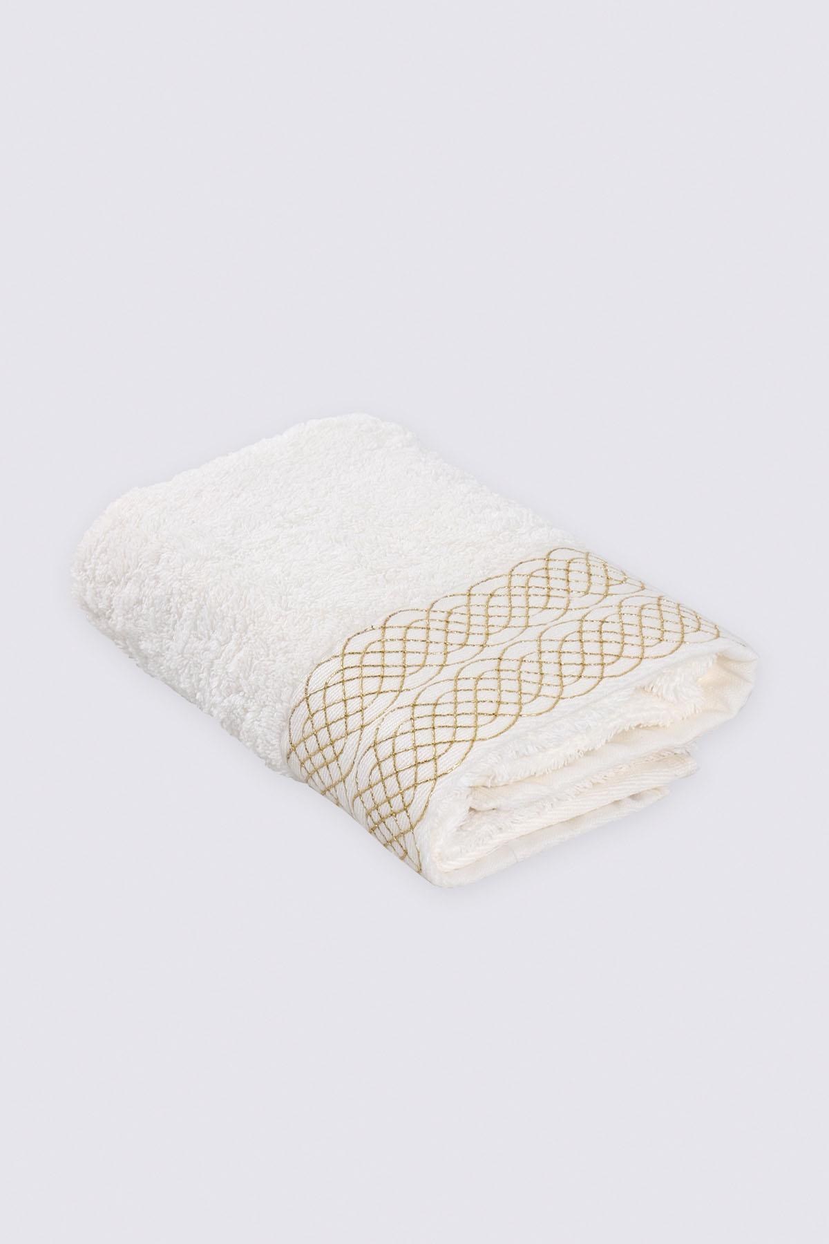 Ecocotton Tuğra Havlu Bordo 50*90