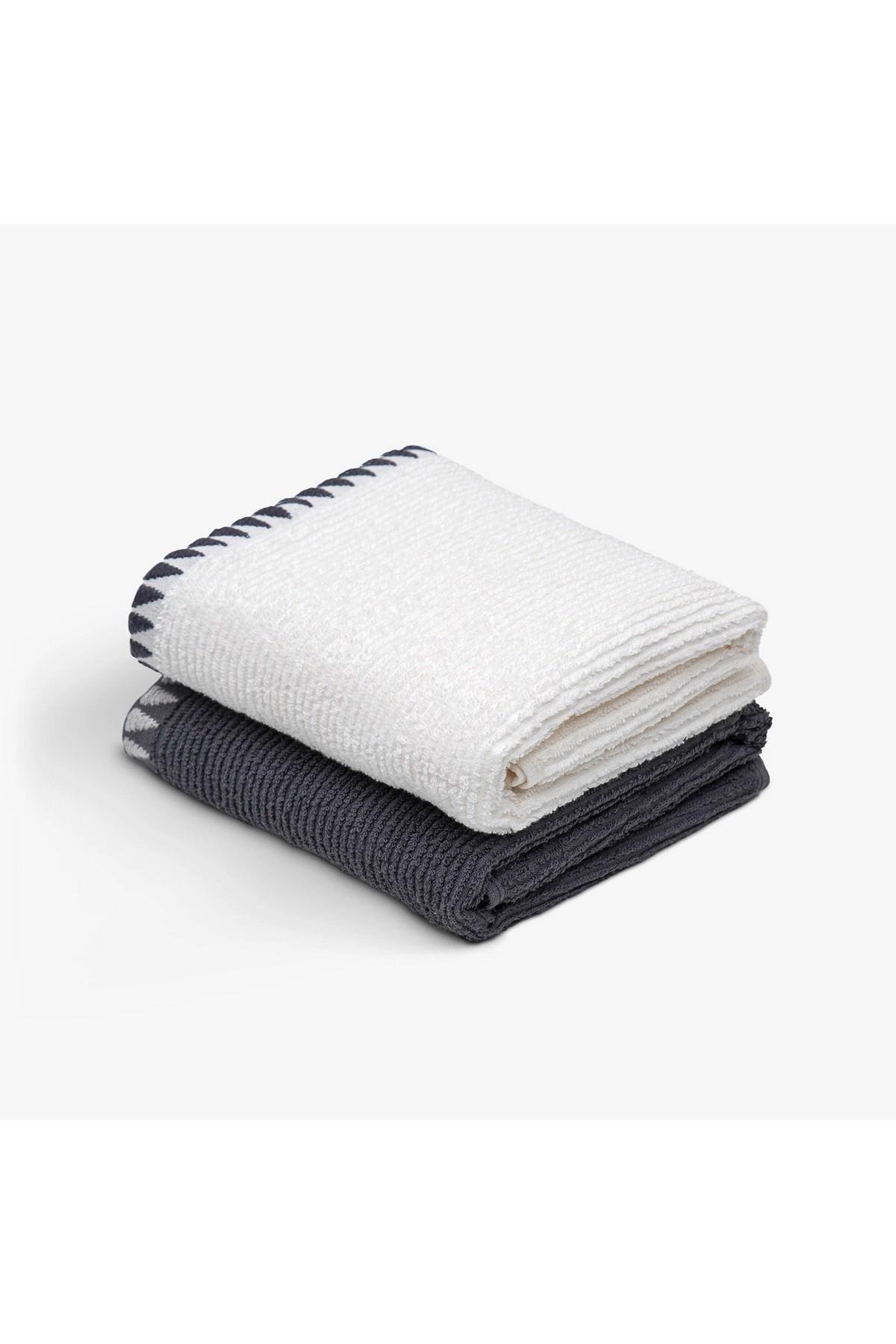Green Black Vera 2'li Mutfak Havlusu Krem-Lacivert