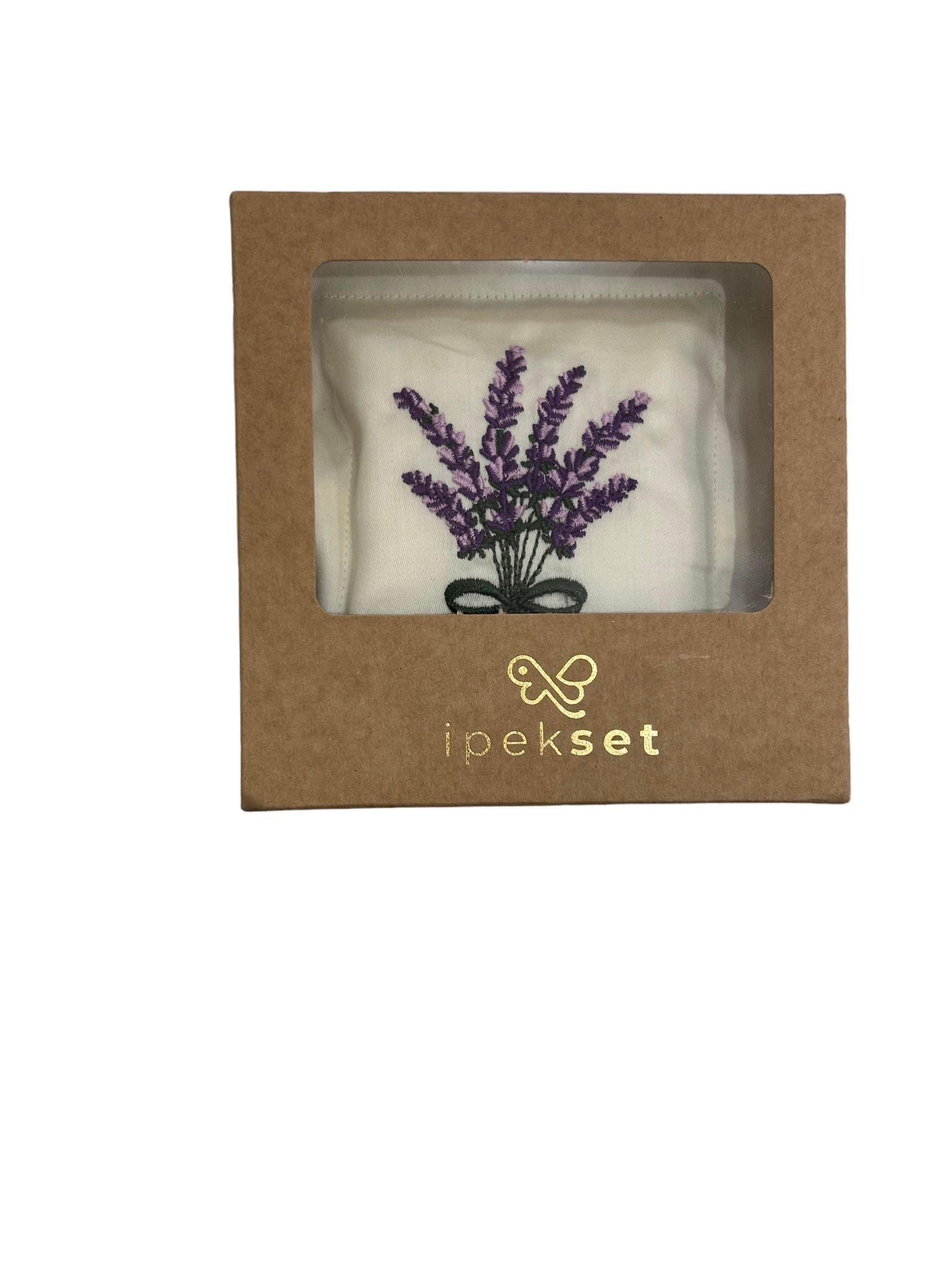 İpekset Tekli Lavanta Kesesi Lavanta Desenli Krem