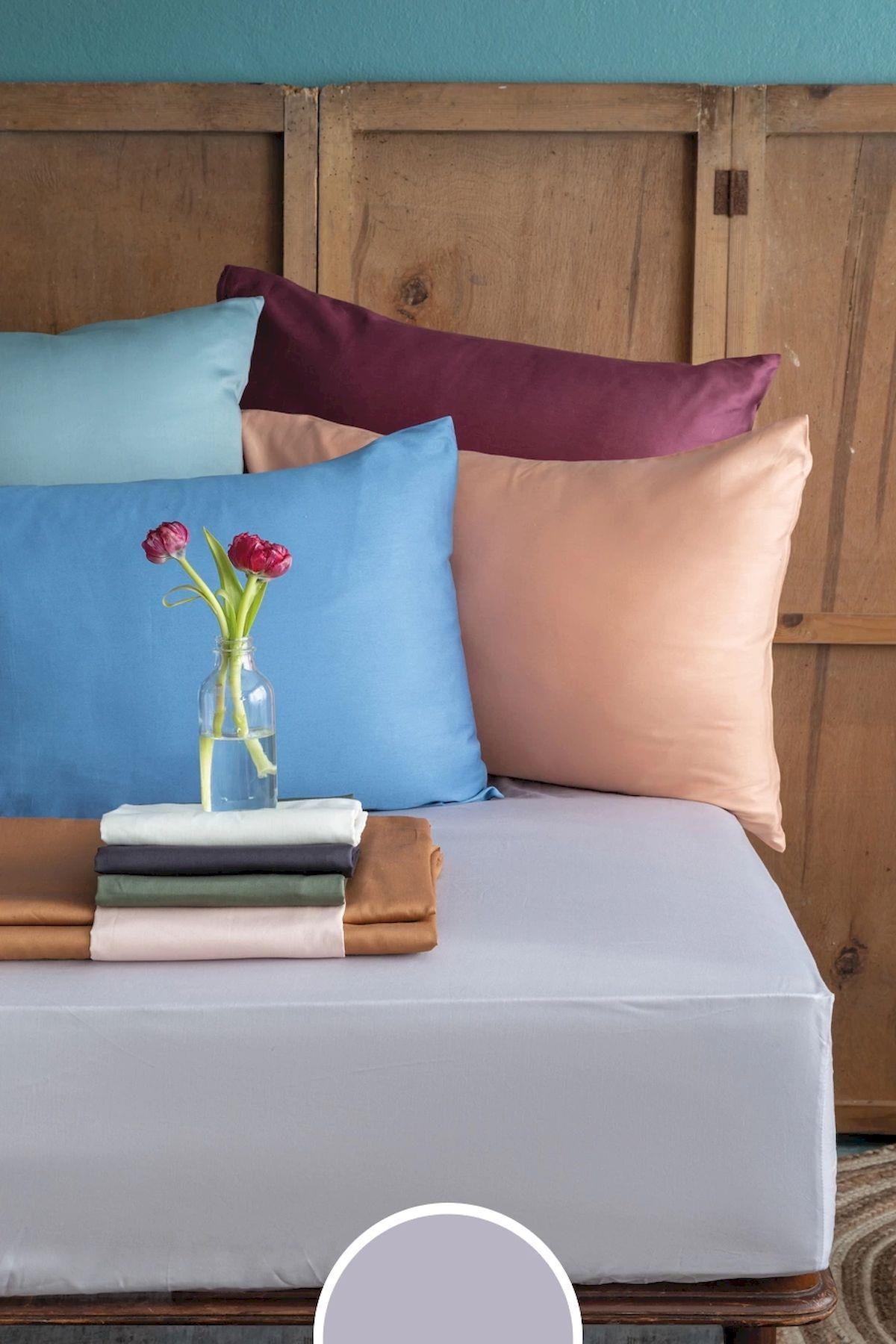 İssimo Simply Ice Grey Pamuk Saten Fitted Set 180*200/50*70