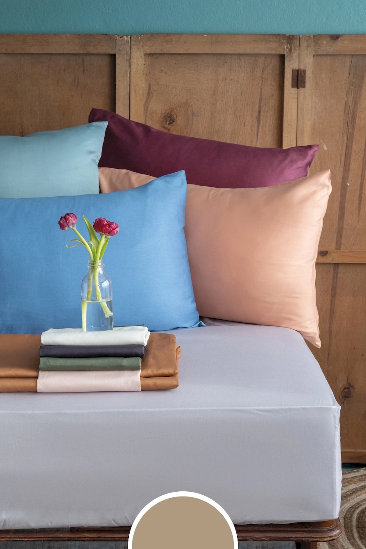 İssimo Simply Orchid Beige Pamuk Saten Fitted Set 180*200/50*70(2)