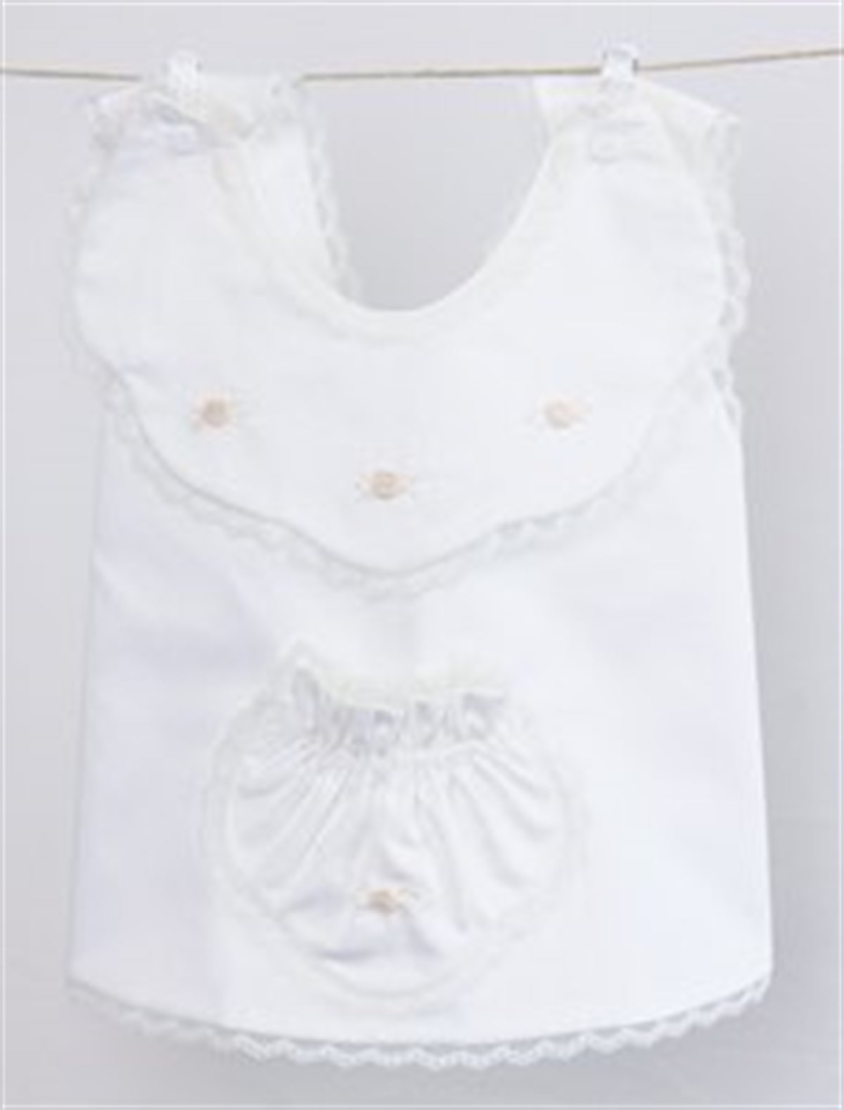 Medekids Baby Mama Önlüğü Ekru-Ekru