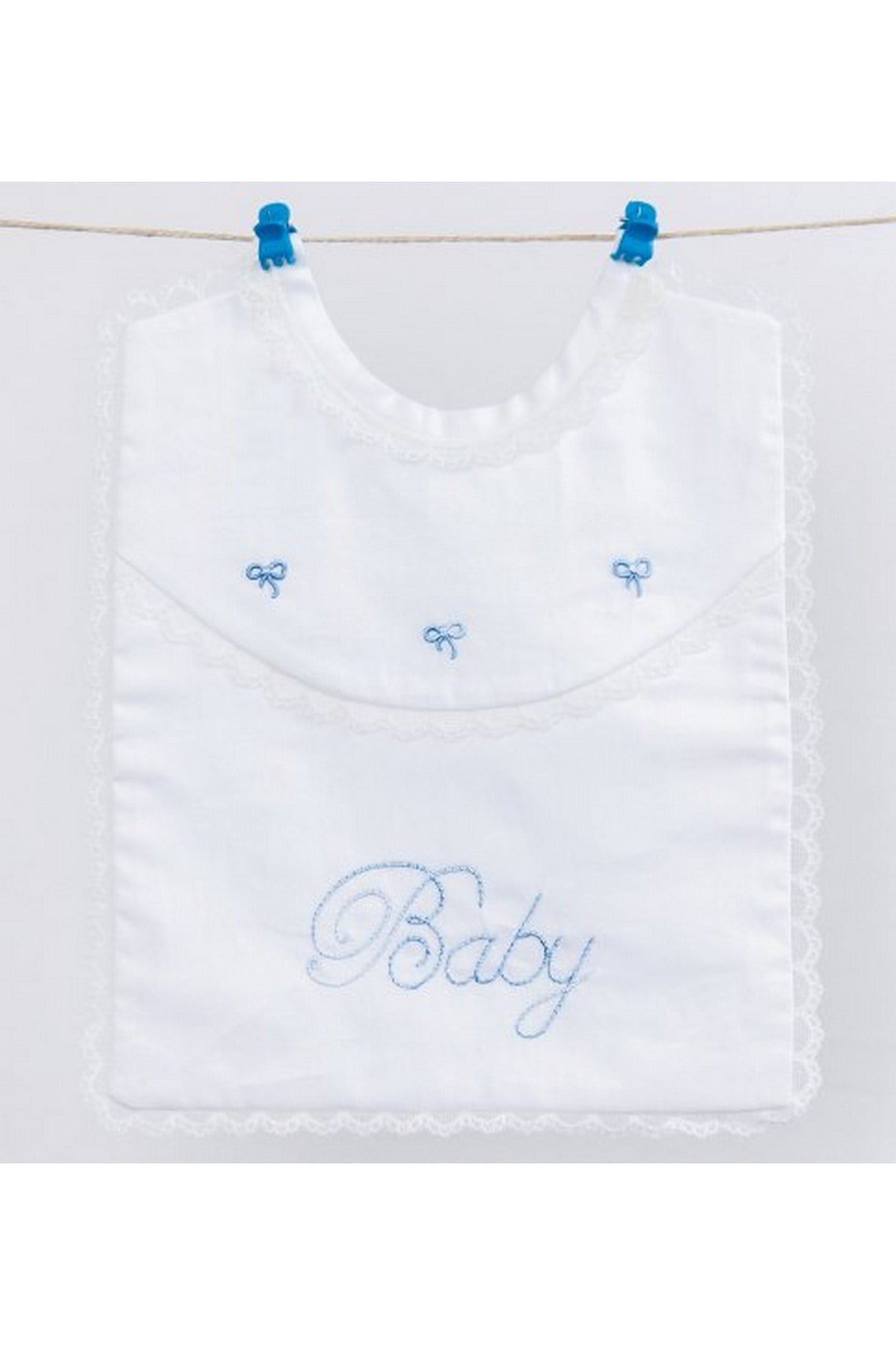 Medekids Baby Mama Önlüğü Ekru-Mavi