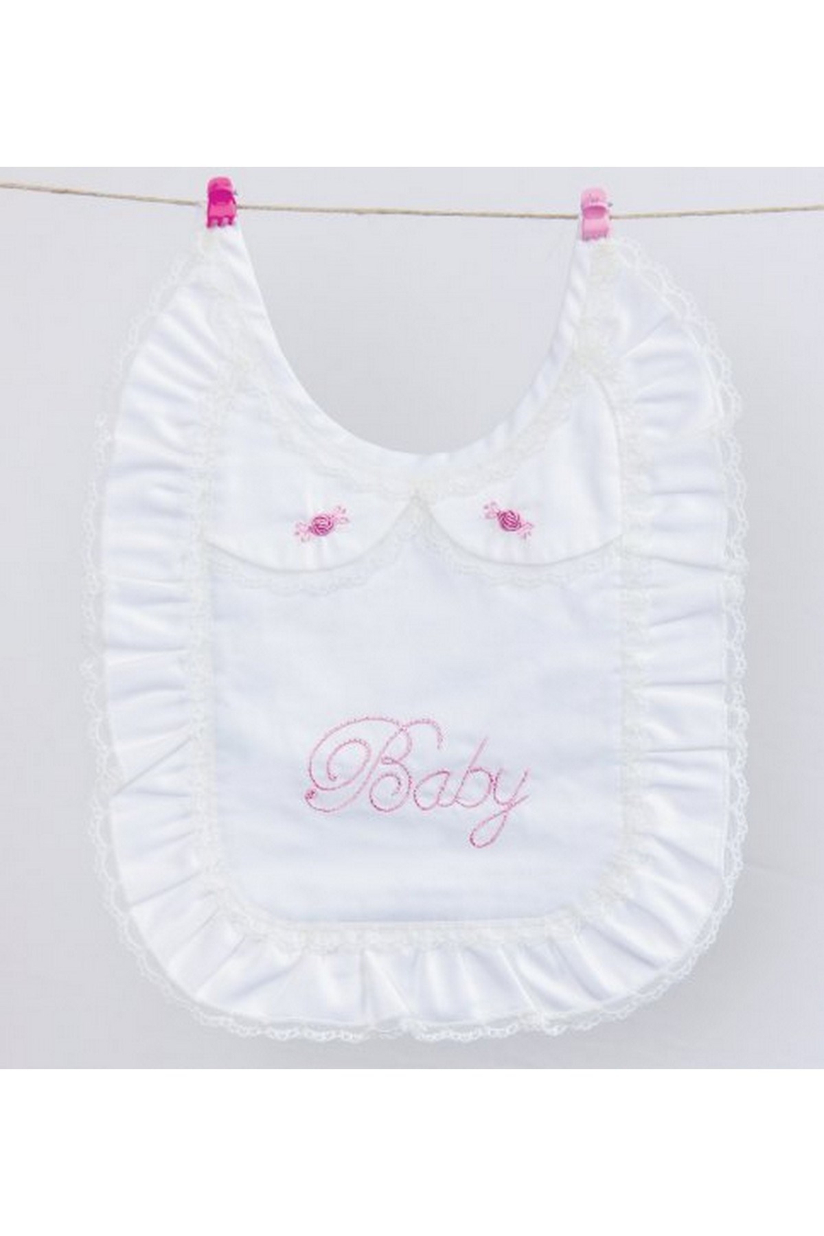 Medekids Baby Mama Önlüğü Ekru-Pembe