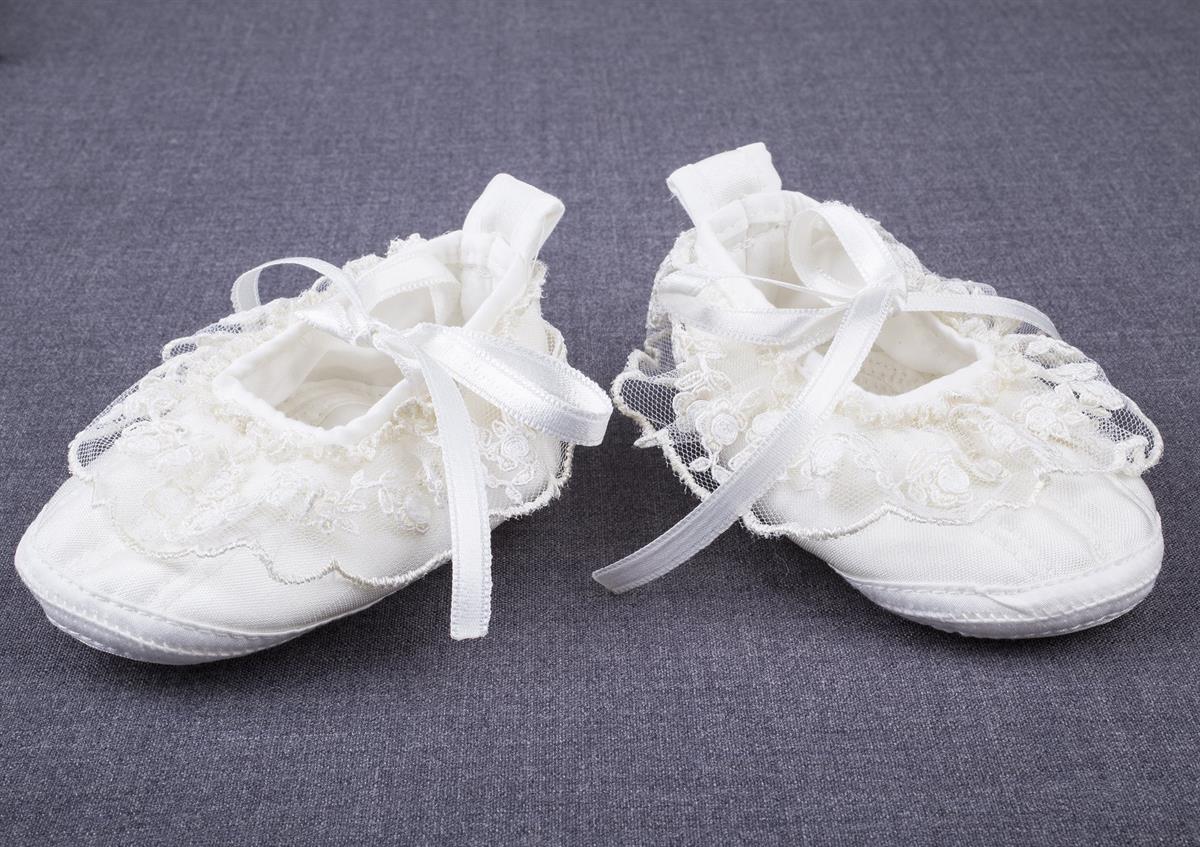 Medekids Dantelli Patik Ekru 1 Yaş