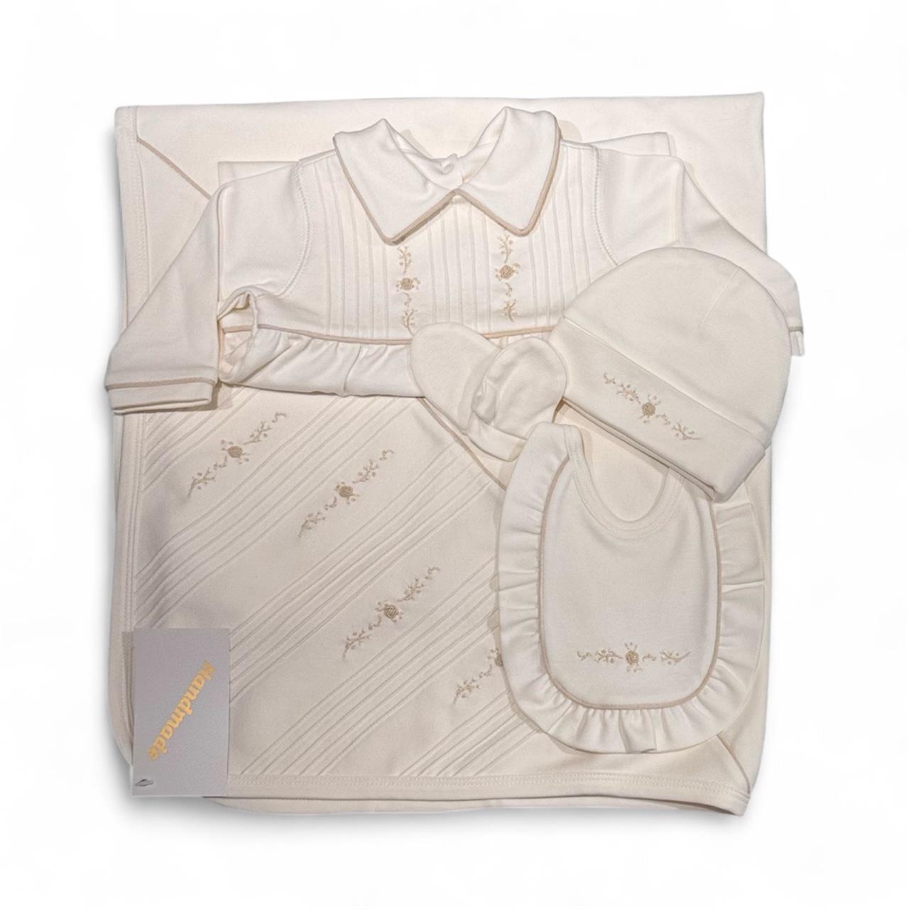 Medekids Su Yolu 5'li Set Krem & Bej 0-3 Ay