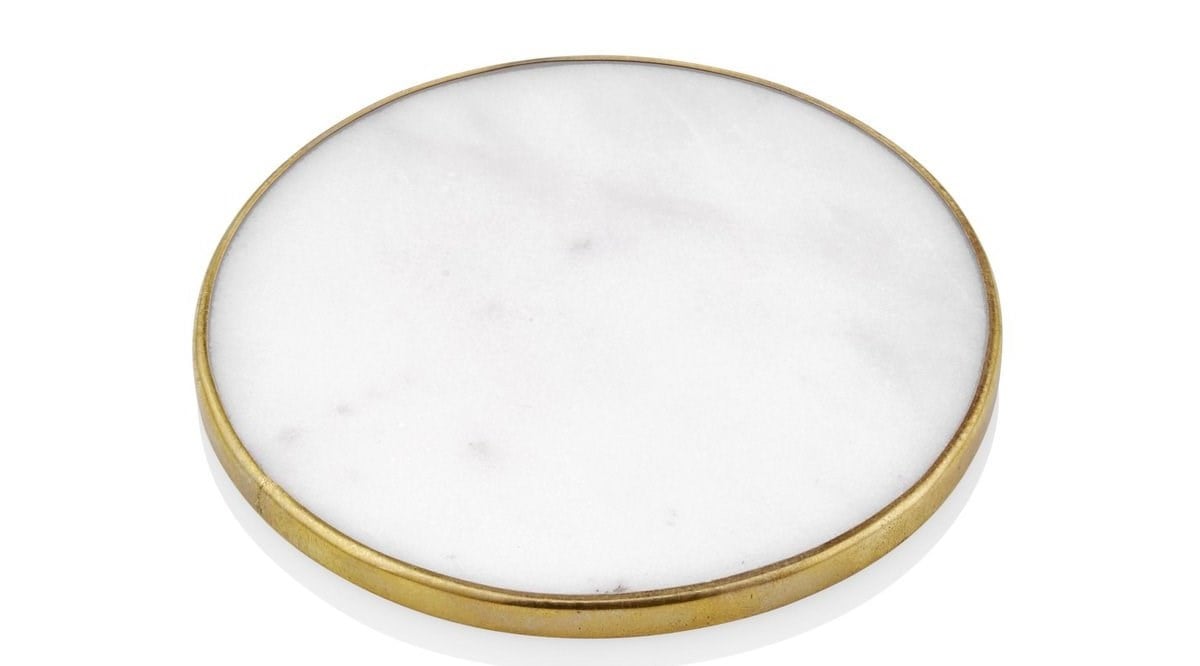 Mia Bardak Altlığı Taş Metal Çerçeveli