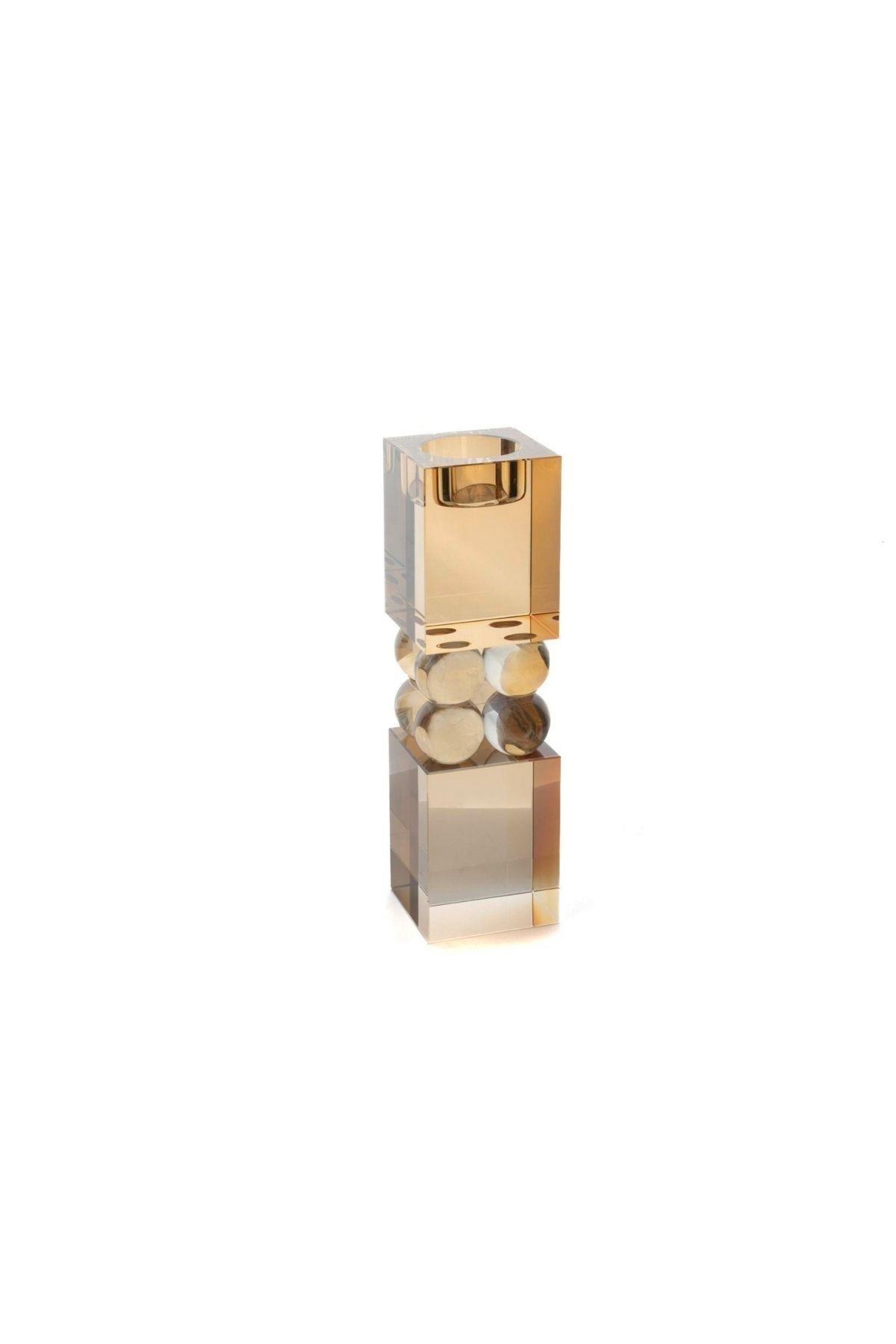 Mikasa Moor Amber Cubic Cam Mumluk 6x6x21cm