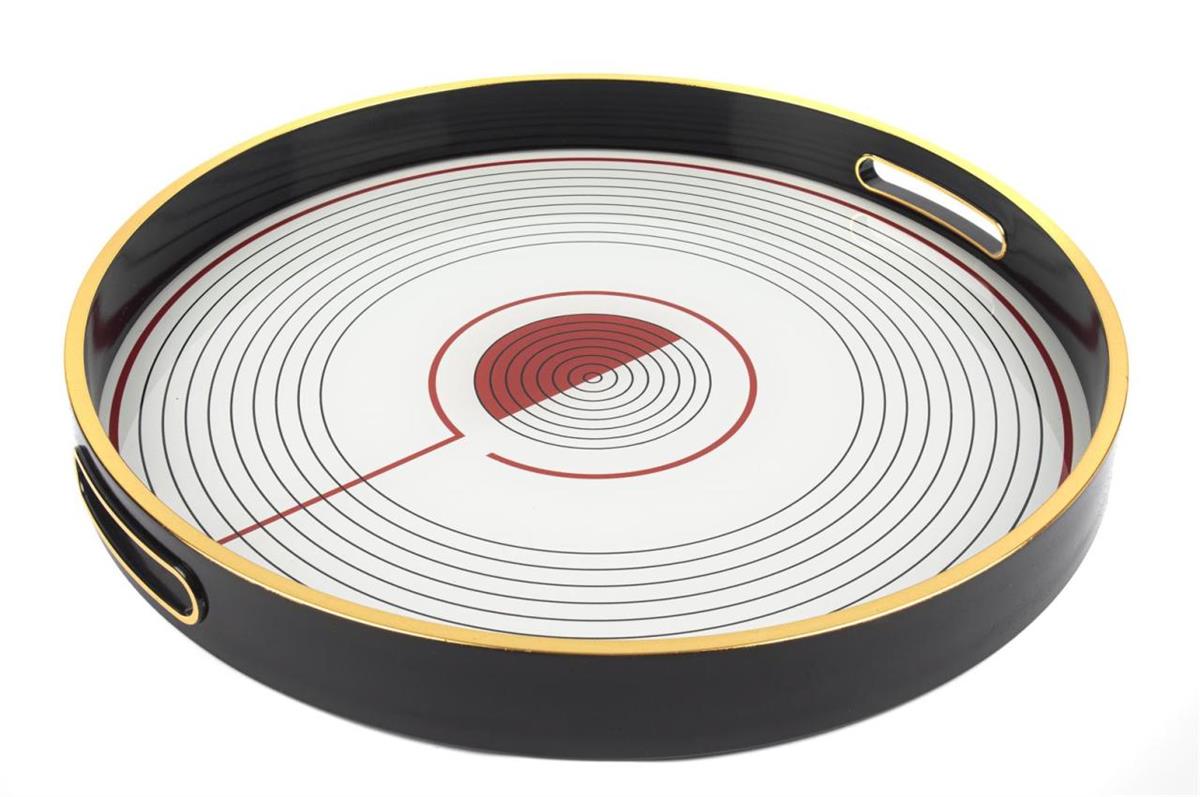 Mikasa Moor Beyaz Çizgili Tepsi 37cm