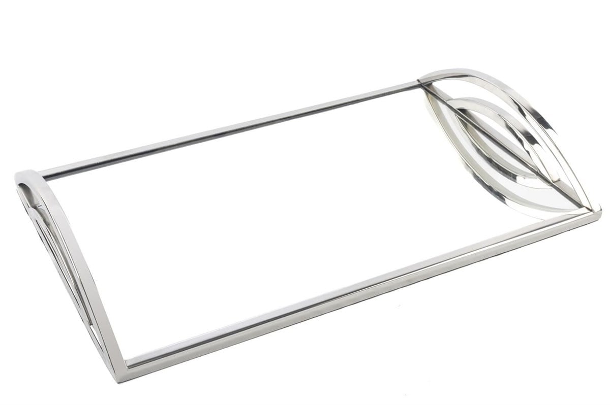 Mikasa Moor Gümüş Metal Dik Aynalı Tepsi 41x26cm