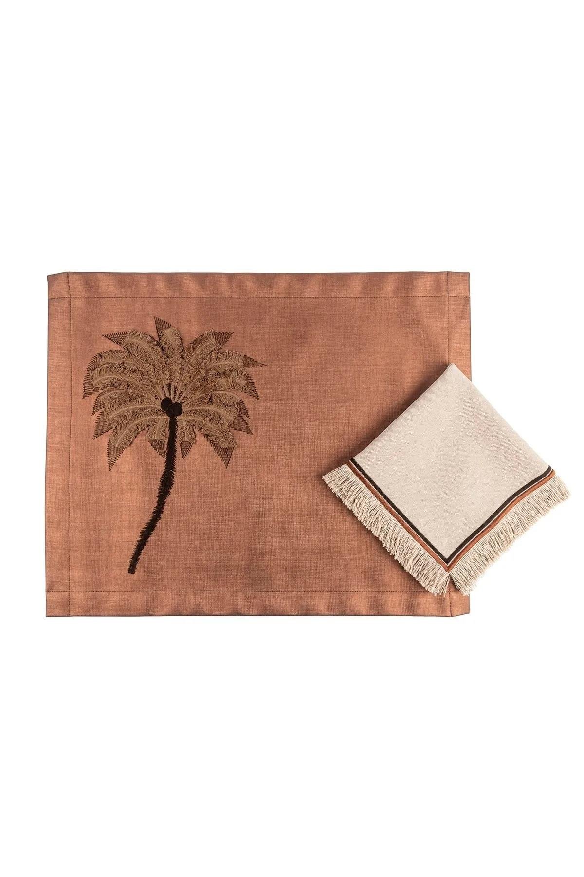 Mikasa Moor Palmiye Bronz 4 Amerikan 4 Peçete 8li Set