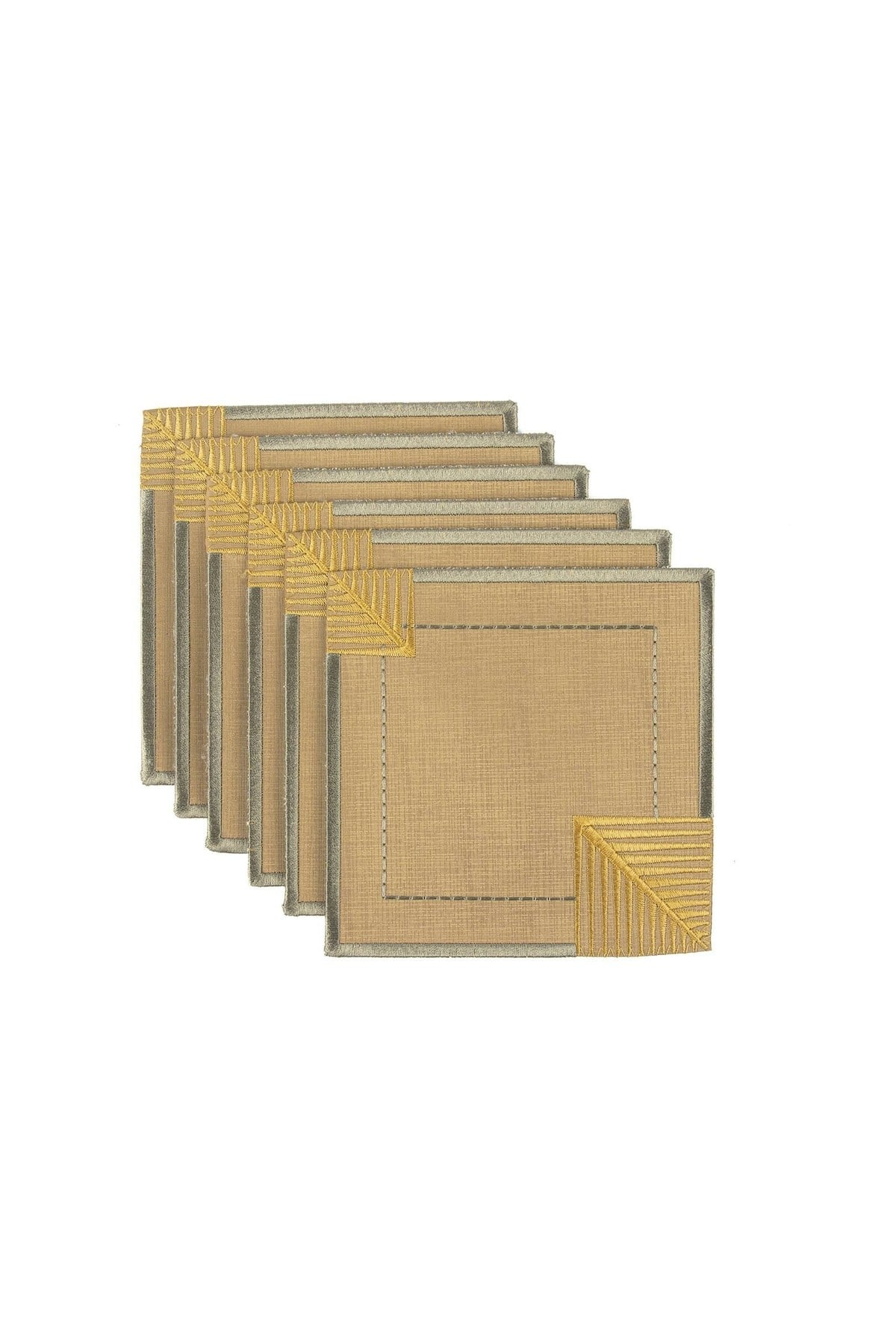 Mikasa Moor Palmiye Gold 6'lı Bardak Altlığı 13 cm