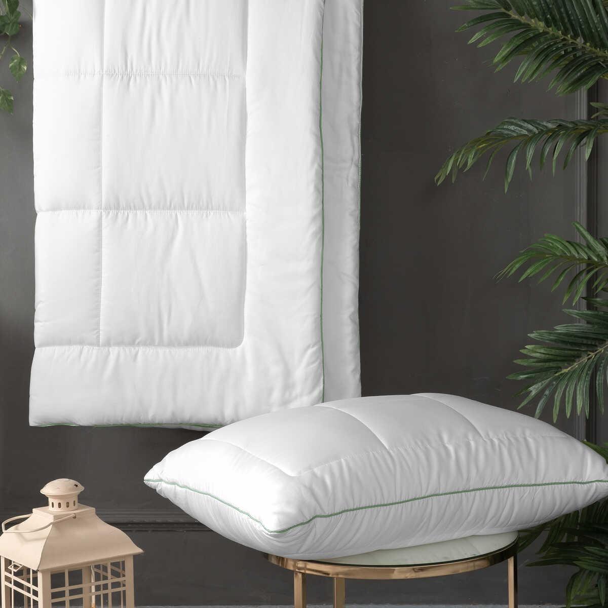 Sarev Tencel Yorgan Çift Kişilik Beyaz 