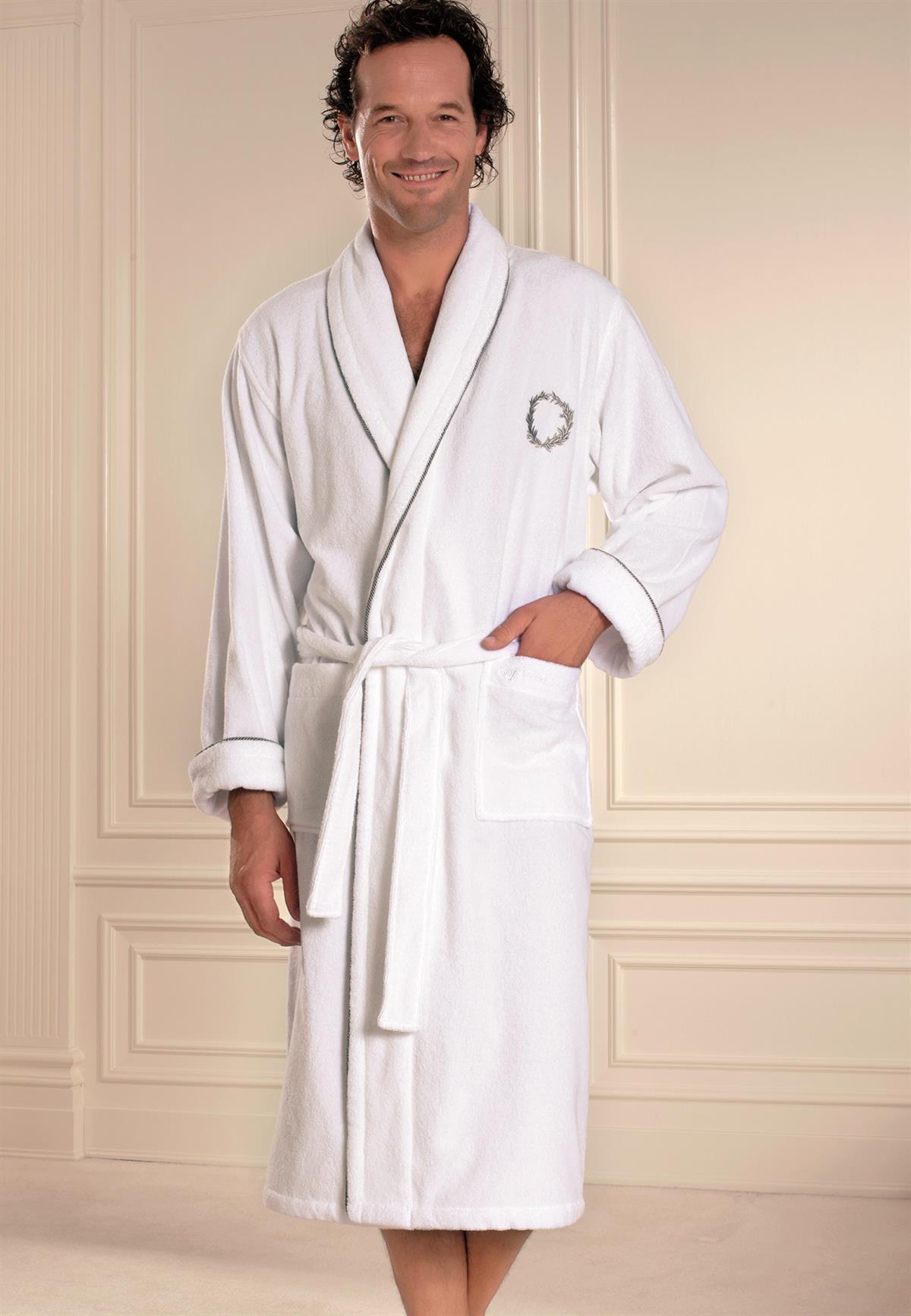 Soft Cotton Şehzade Erkek Bornoz Beyaz XL