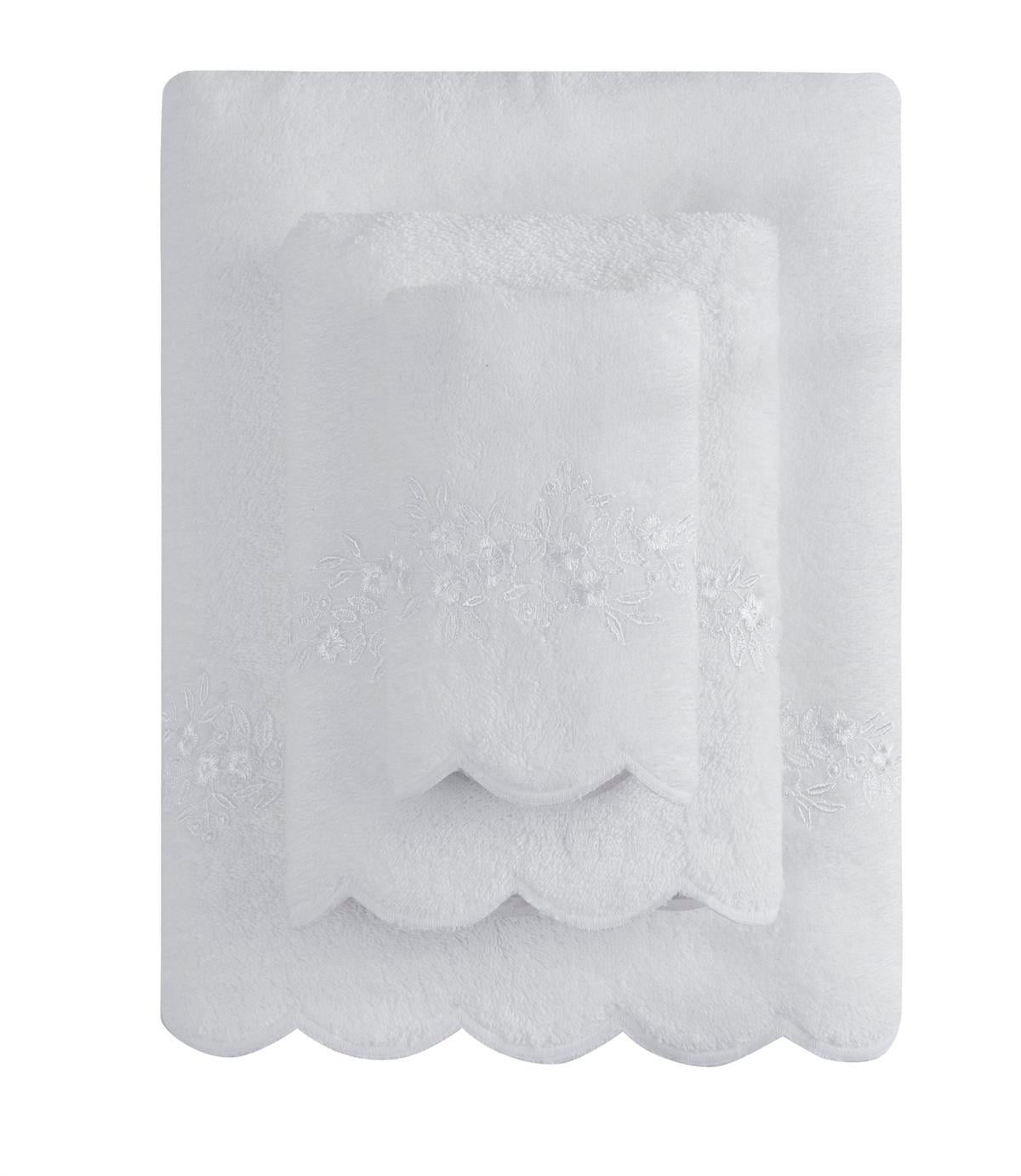 Soft Cotton Silva Havlu Beyaz 30x50