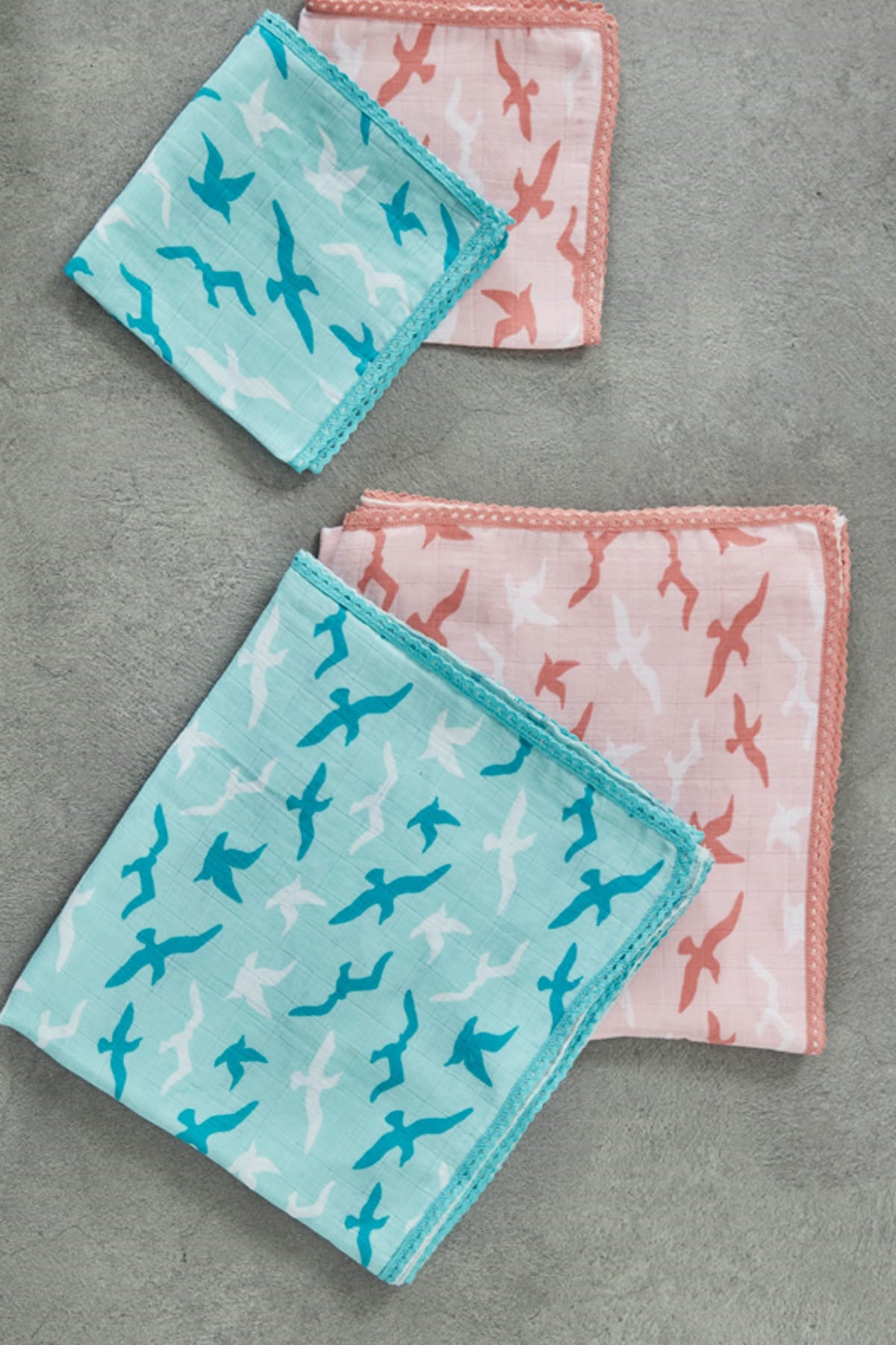 Turna Müslin Bebek Örtü Set Somon