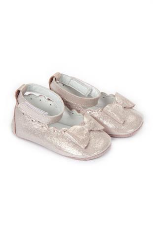 Funny Baby Hakiki Deri Bilekten Cırtlı Kız Bebek Ayakkabısı Pembe 4039