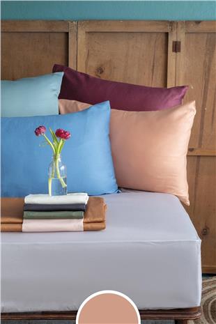 İssimo Simply Peach Pamuk Saten Fitted Set 200*200/50*70(2)