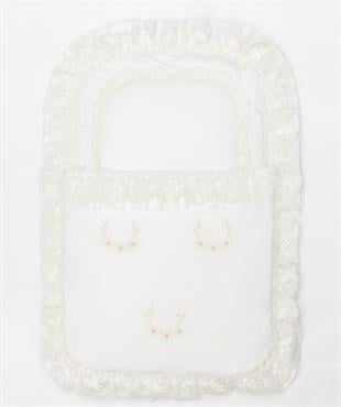 Mede Kids Taç Portbebe Ekru-Bej Nakışlı 45*80 cm