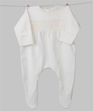 Medekids Plitingli Ayaklı Tulum (Şapka&Eldiven) Siyah & Beyaz 0-3 Ay