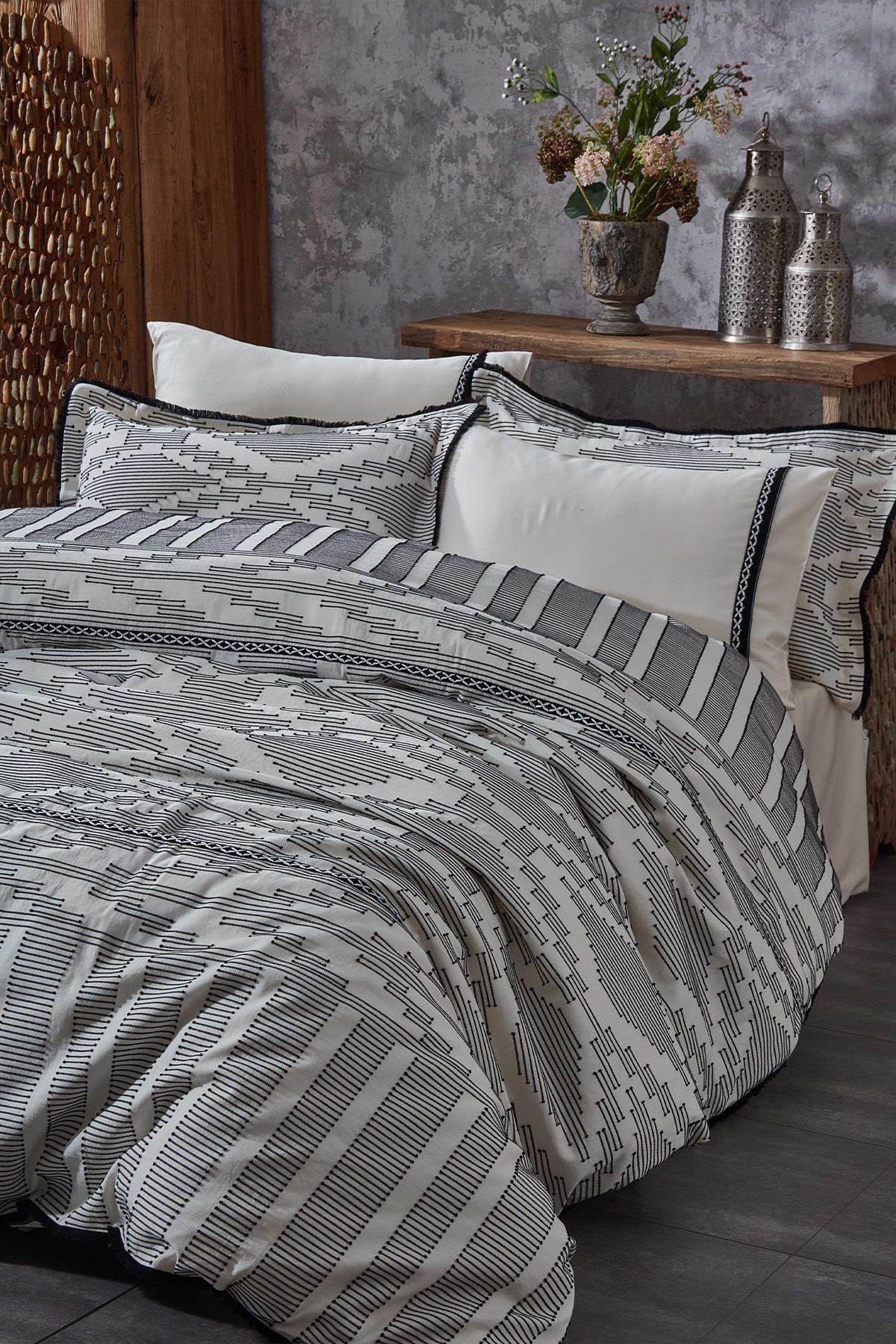 Colossae Çift Kişilik Nevresim Seti Black 200/220