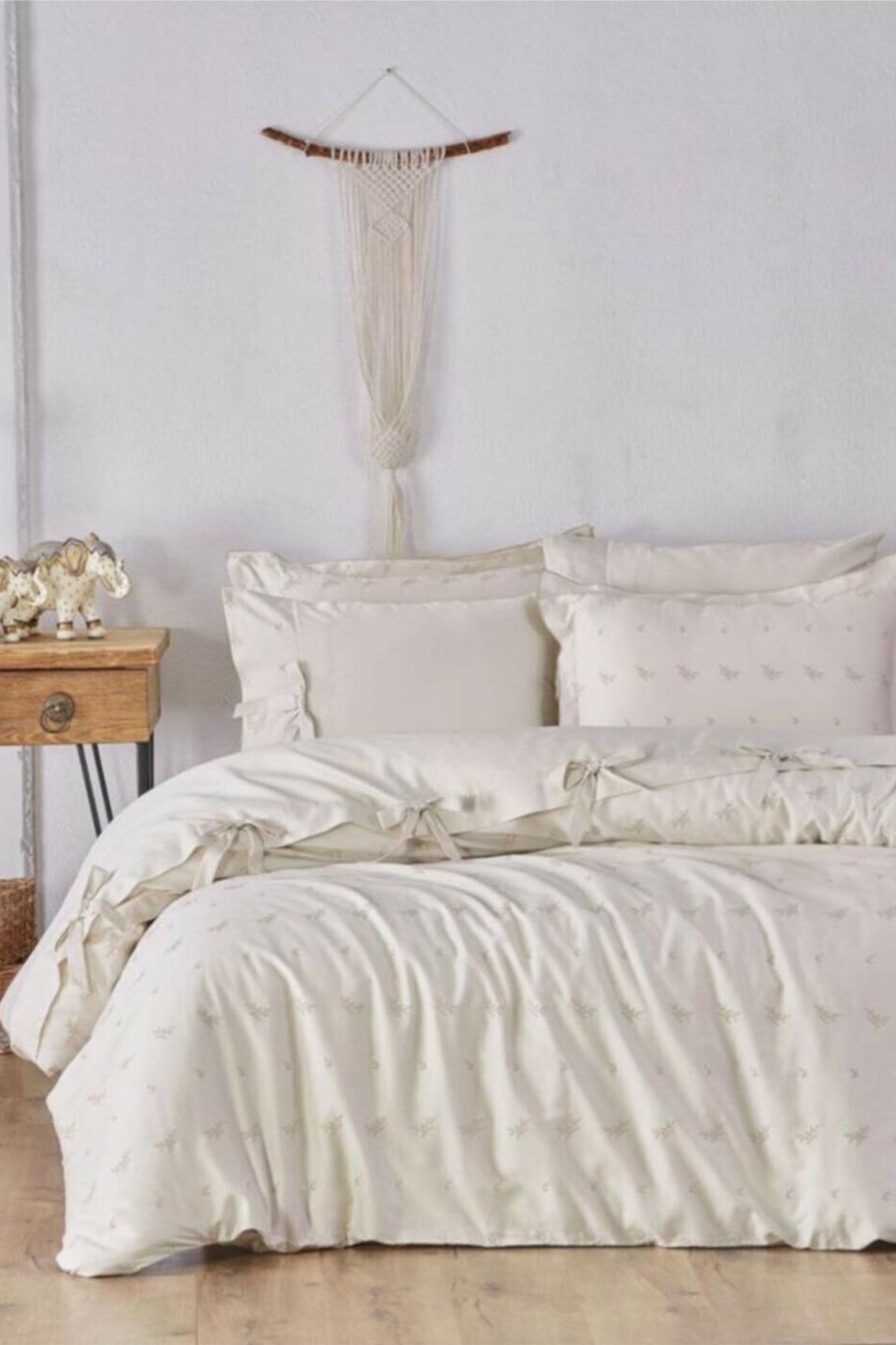 Ecocotton Carmen Çift Kişilik Nevresim Takımı Bej 200*220 cm