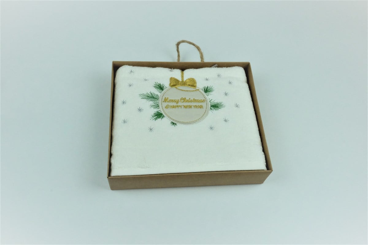 Ecocotton Christmas Krem 50*90 Havlu