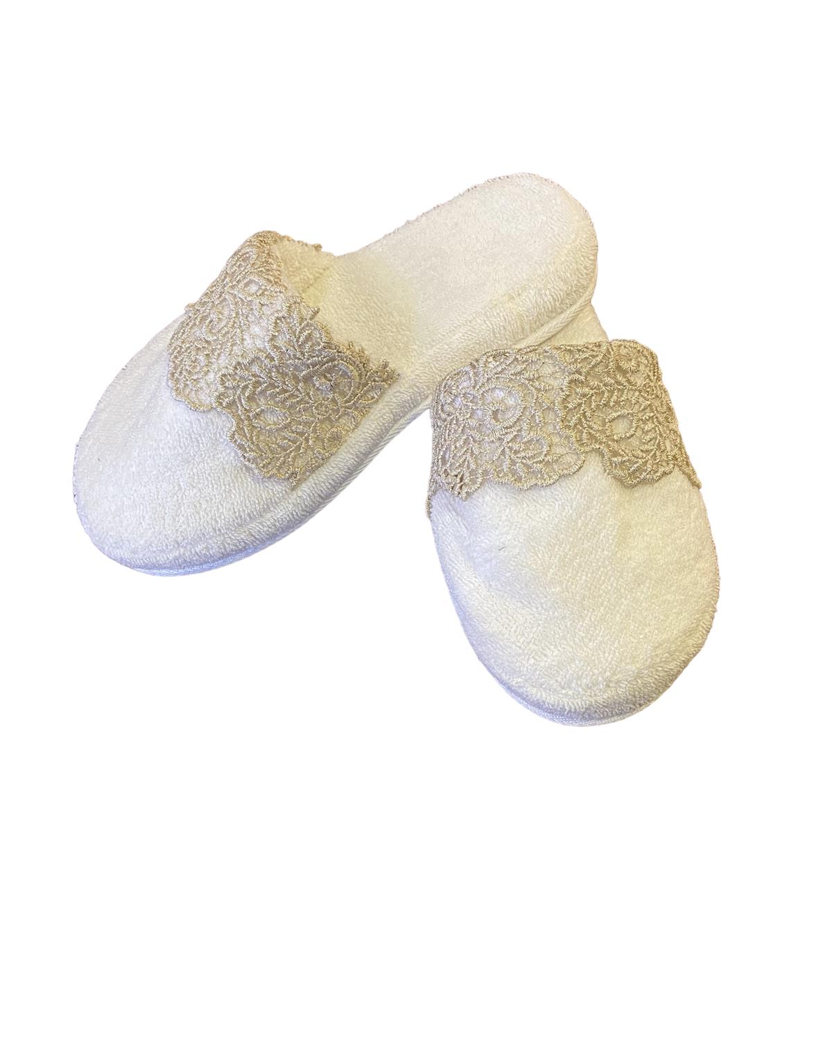 Ecocotton Havlu Terlik Güpürlü 38-40