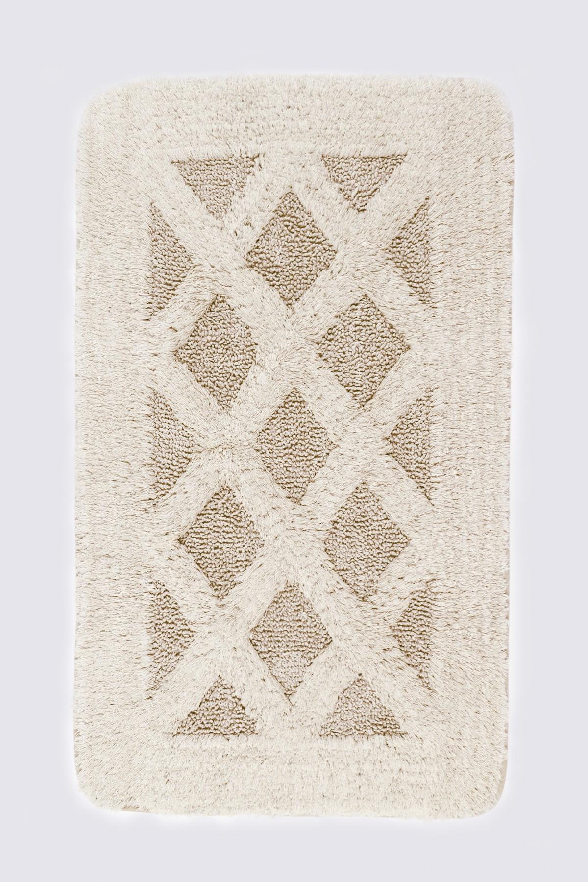 Ecocotton Nova Banyo Paspası %100 Pamuk Krem 70x120 cm