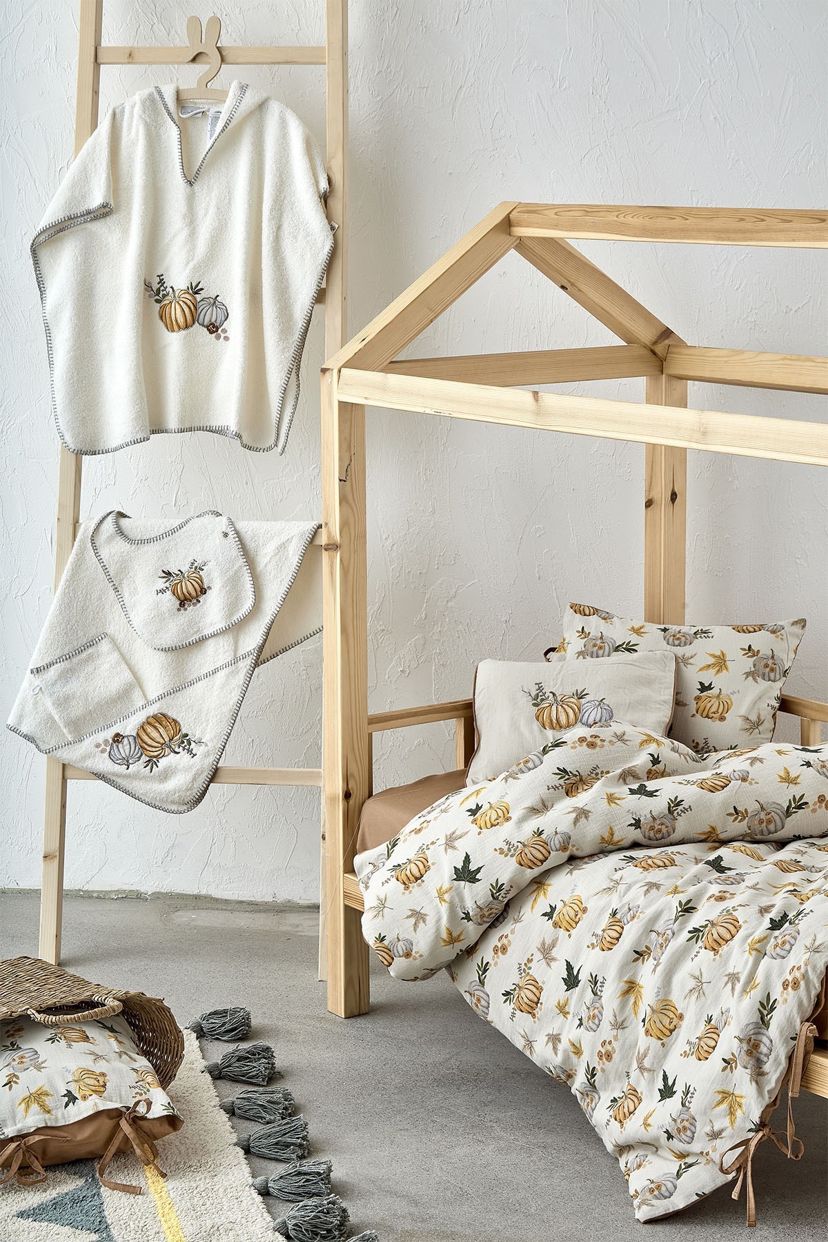 Ecocotton Pumpkin Bebek Nevresim Seti Baskılı 100*150