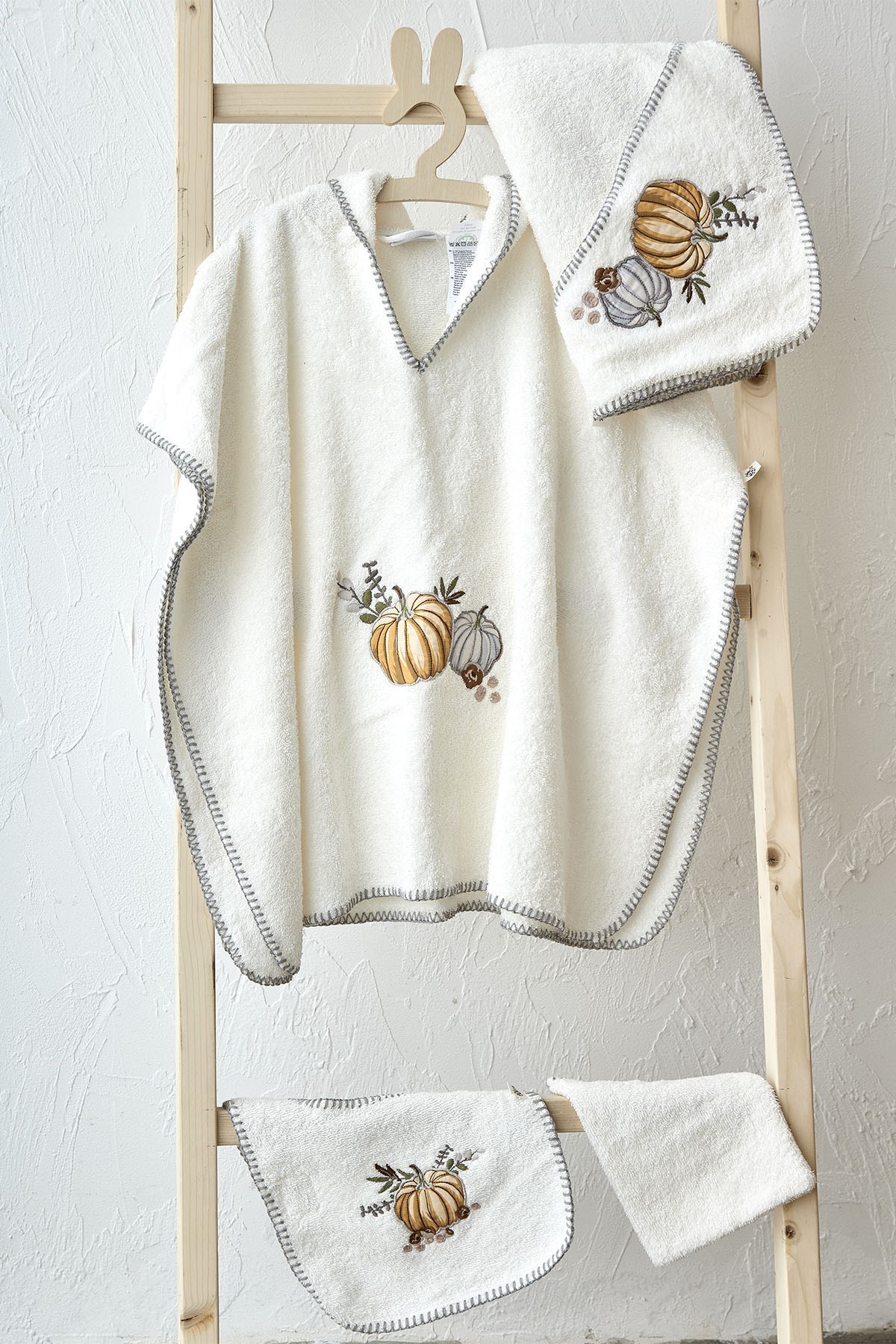 Ecocotton Pumpkin Panço Seti Nakışlı 80*80