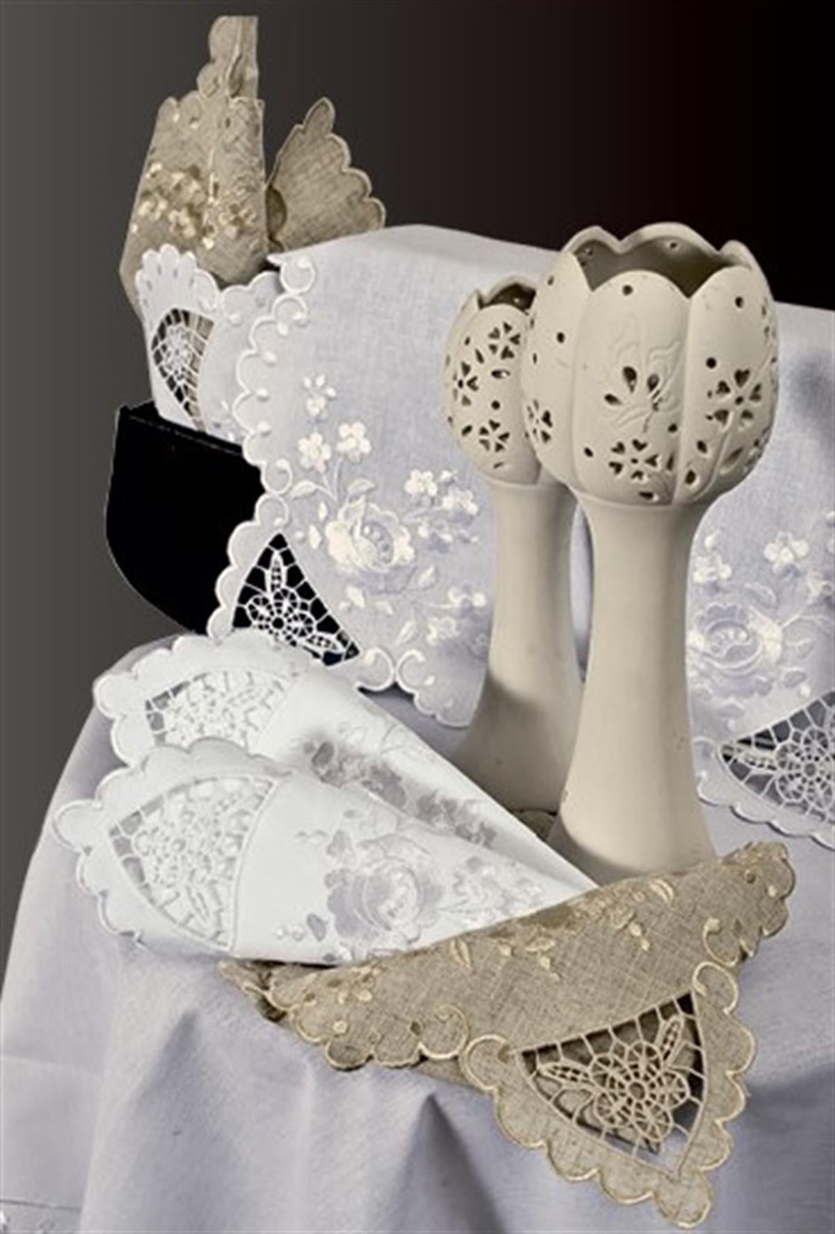 Fel 32*32 Peçete Beyaz Keten