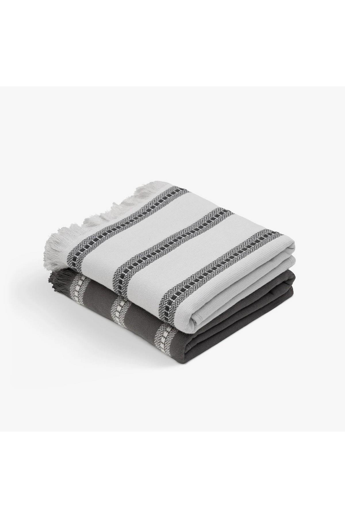 Green Black Neva 2'li Mutfak Havlusu Gri-Antrasit