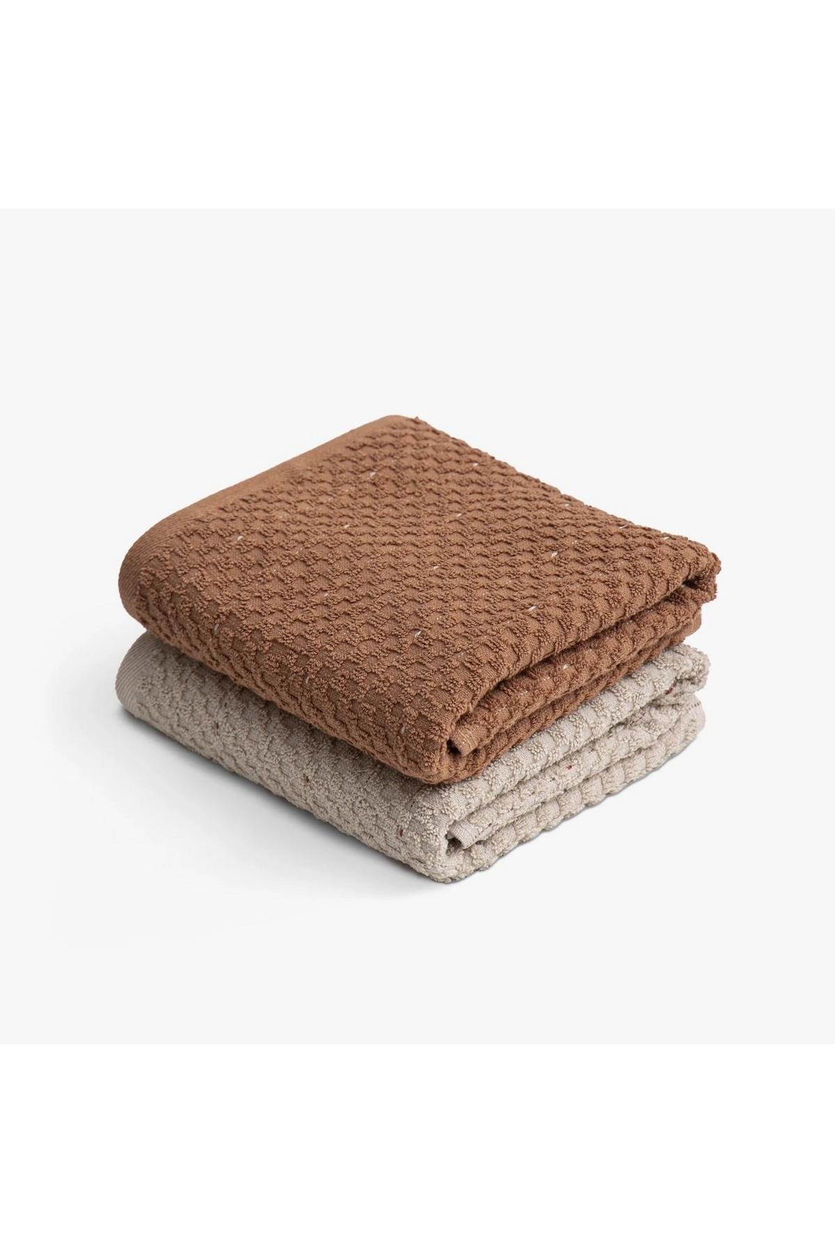 Green Black Parla 2'li Mutfak Havlusu Bej-Kahve