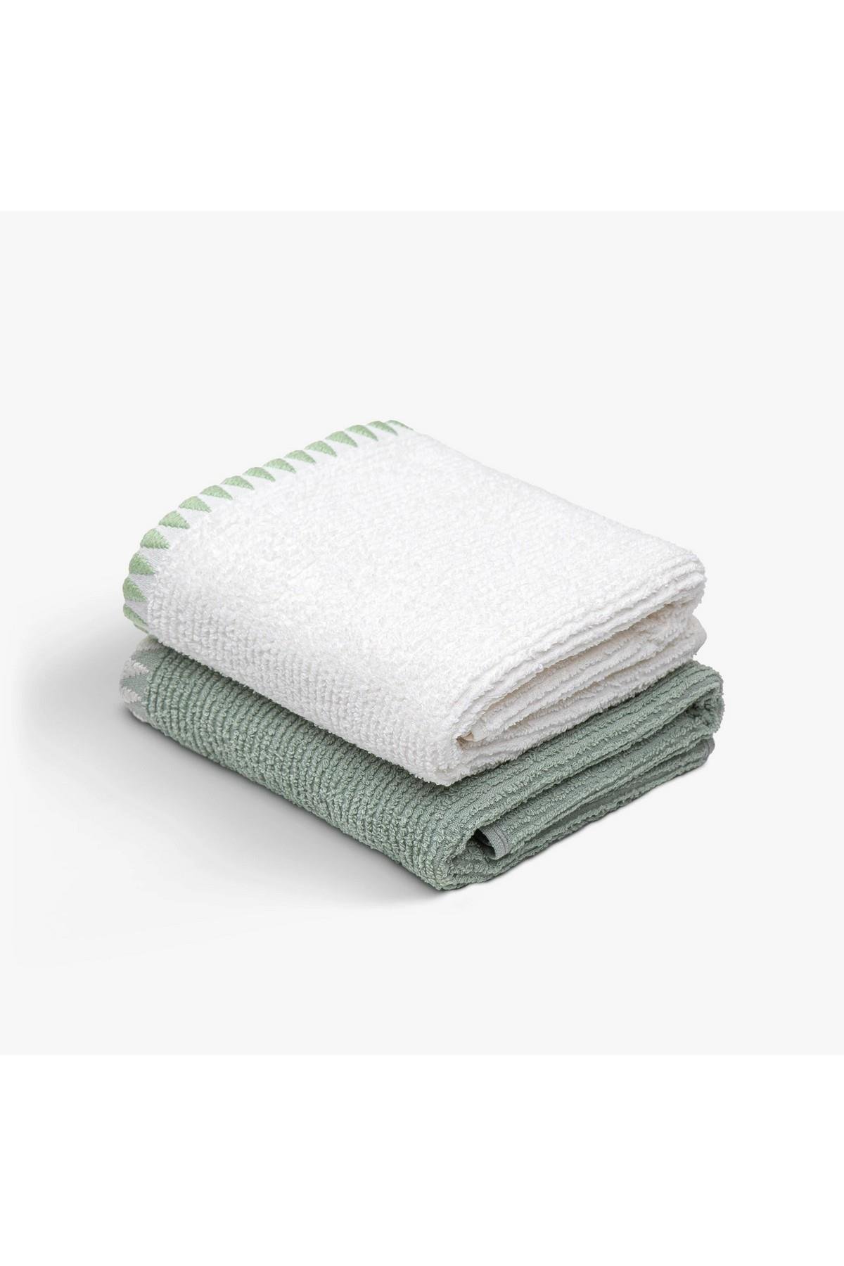 Green Black Vera 2'li Mutfak Havlusu Krem-Mint