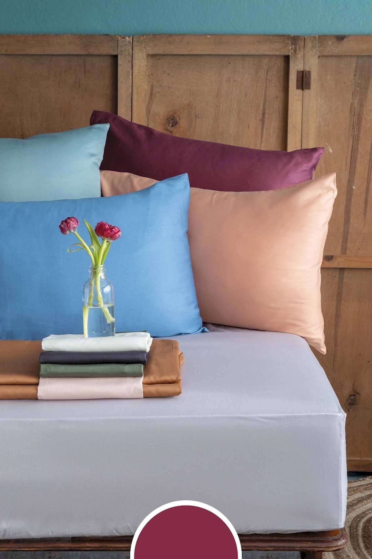 İssimo Simply Cherry Rot Pamuk Saten Fitted Set 200*200/50*70(2)