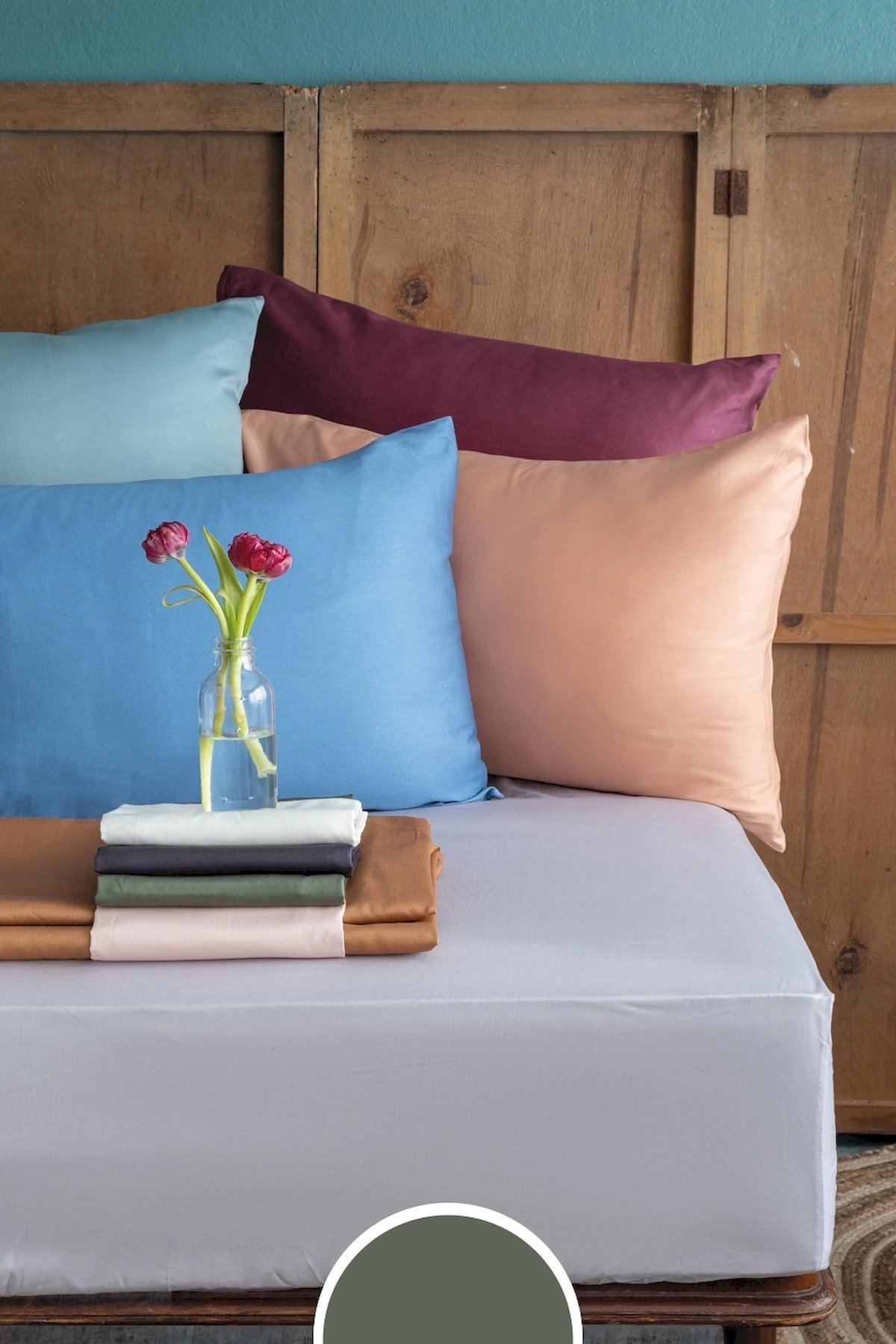 İssimo Simply Forest Green Pamuk Saten Fitted Set 200*200/50*70(2)