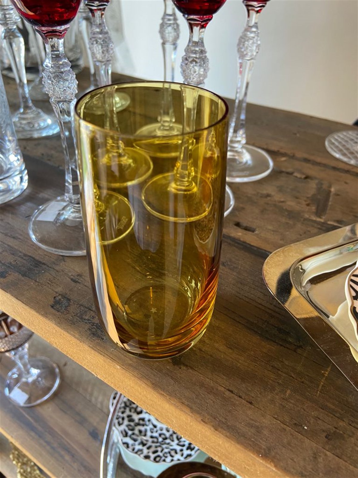 Kahve Yanı Su Bardağı Kristal Bal Köpüğü 6'Lı Tk