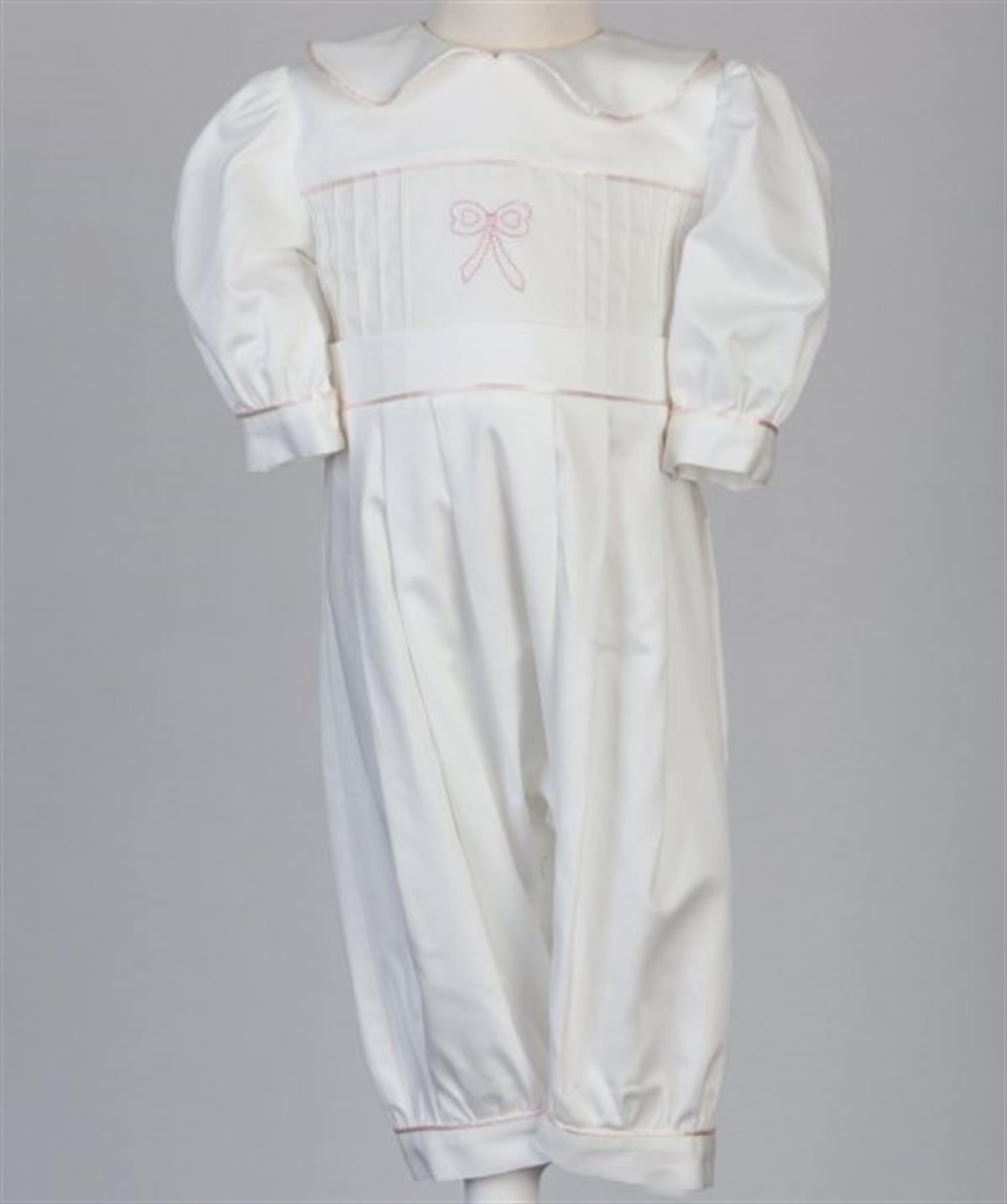 Mede Kids Fiyonk Nakışlı Tulum Pembe Nakışlı